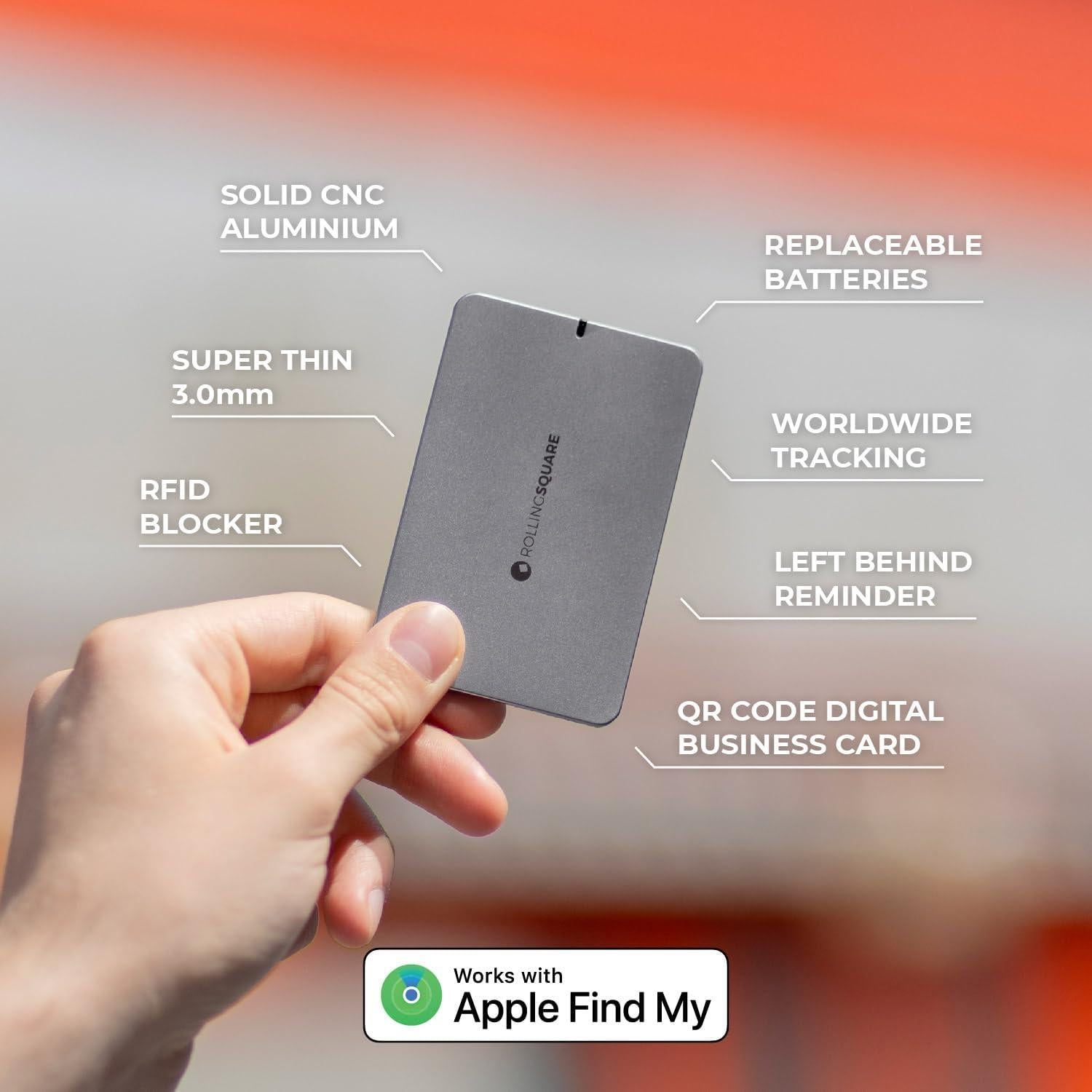 Rastreador de Cartera Rolling Square AirCard E Bluetooth RFID