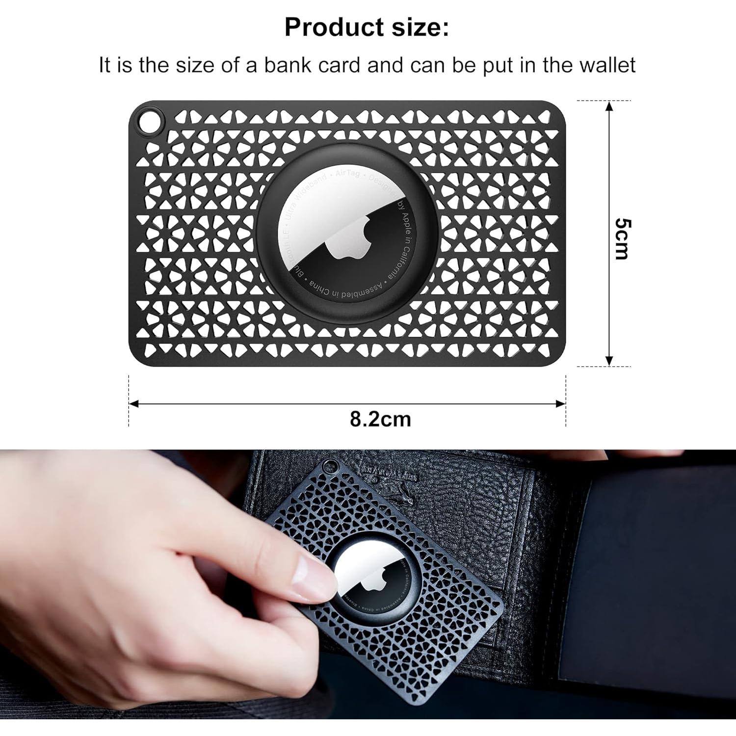 Funda Ultra Delgado para Airtag CITYWAY - 2 Piezas, Negro