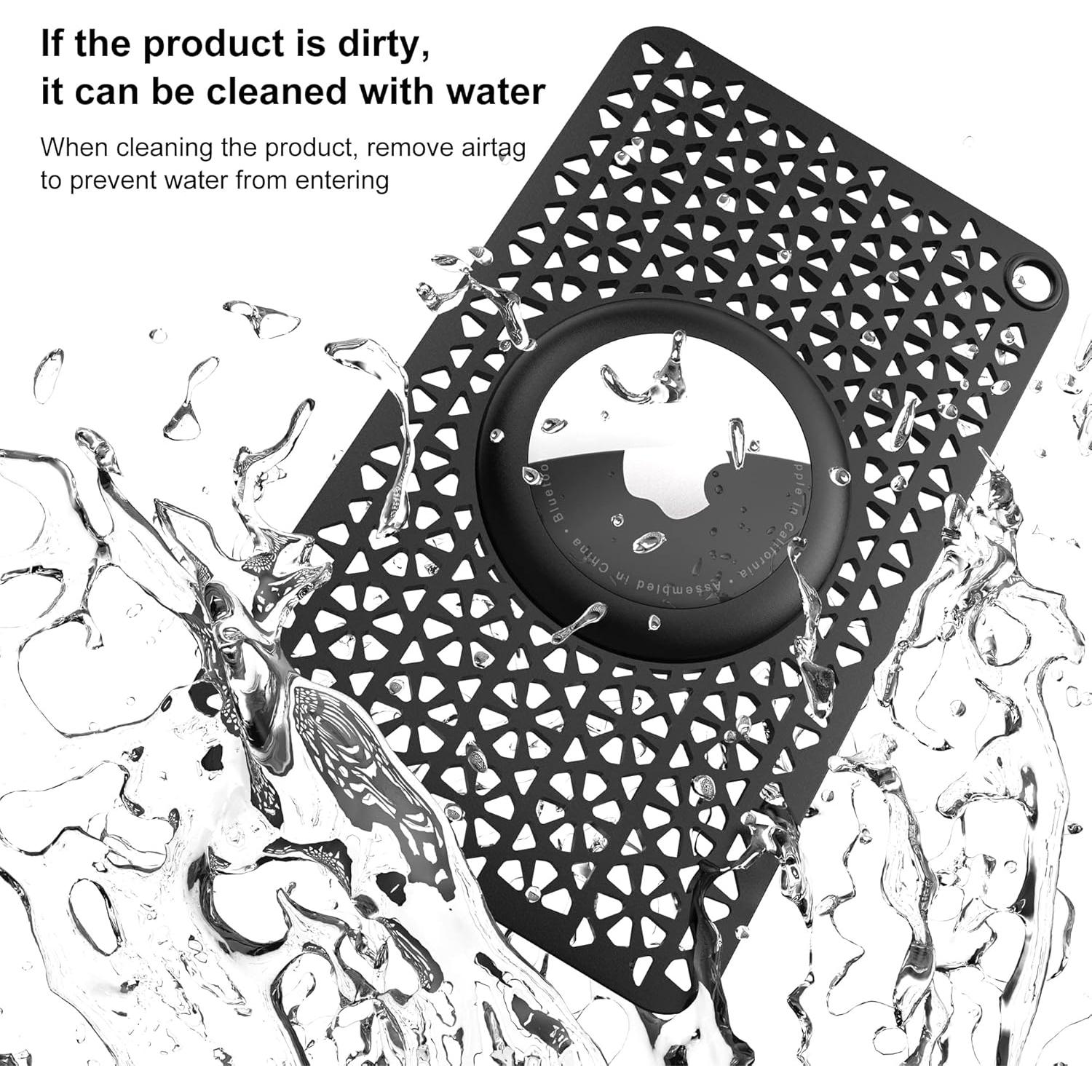 Funda Ultra Delgado para Airtag CITYWAY - 2 Piezas, Negro