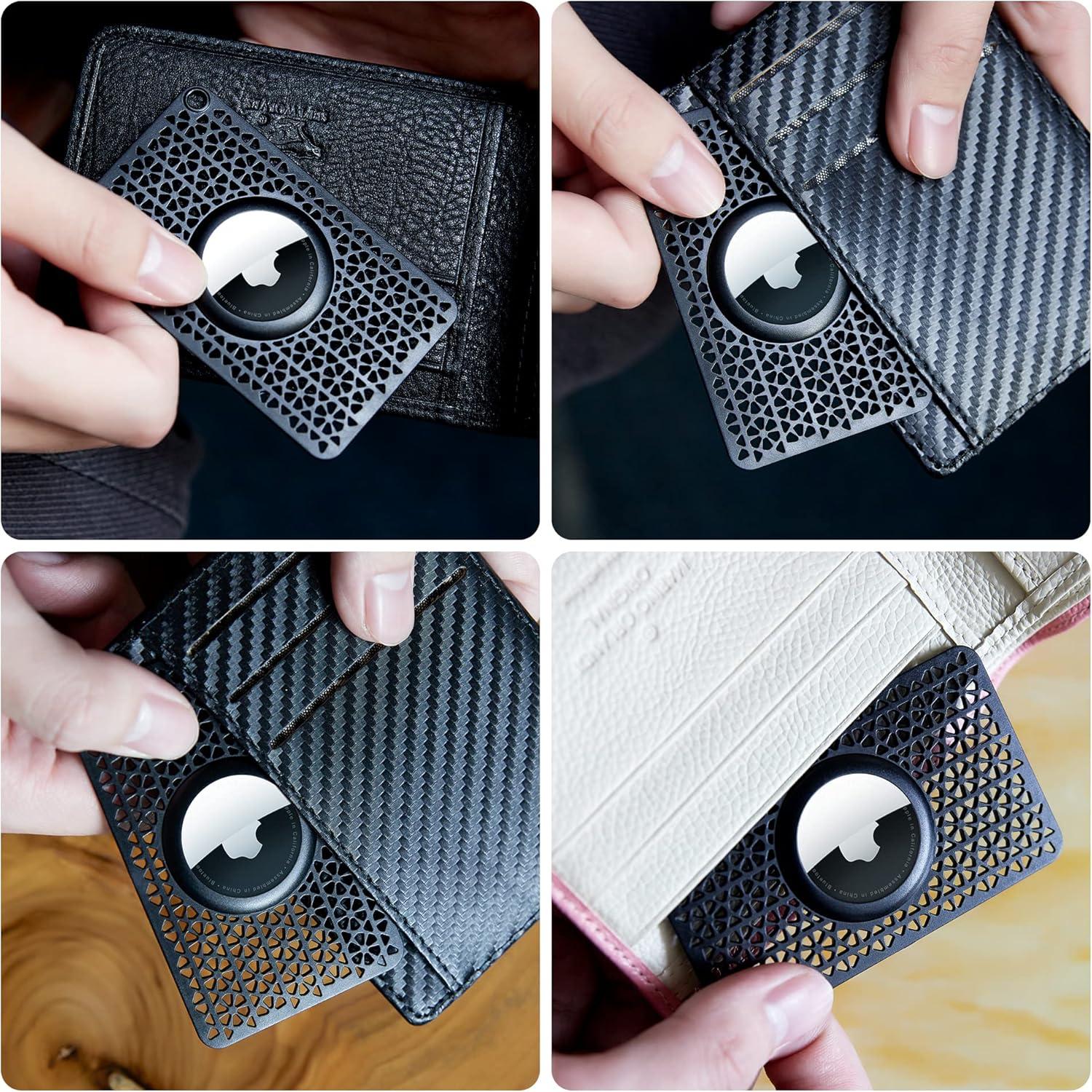 Funda Ultra Delgado para Airtag CITYWAY - 2 Piezas, Negro