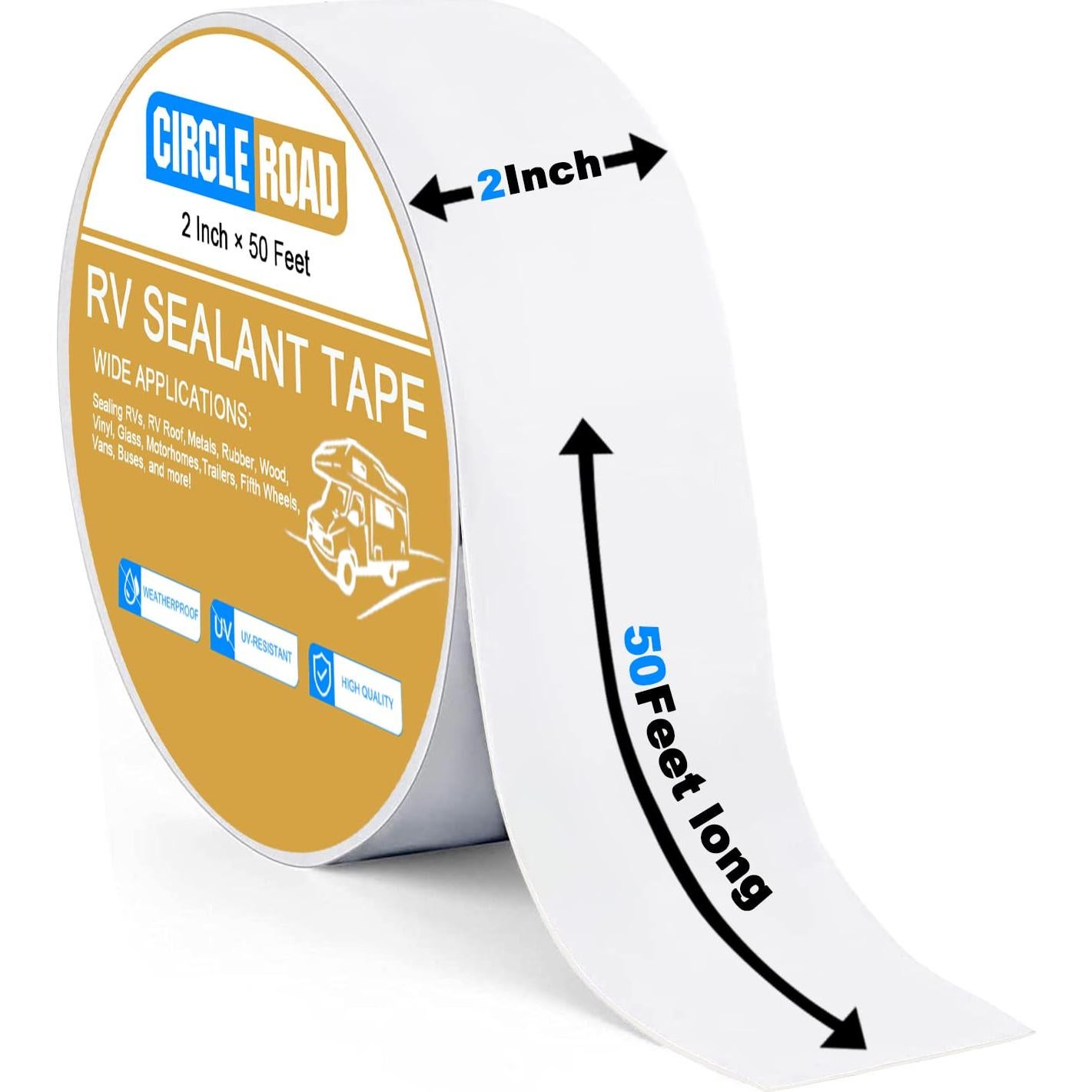 Cinta Selladora para Techo de RV CircleRoad 5cm x 15m Impermeable