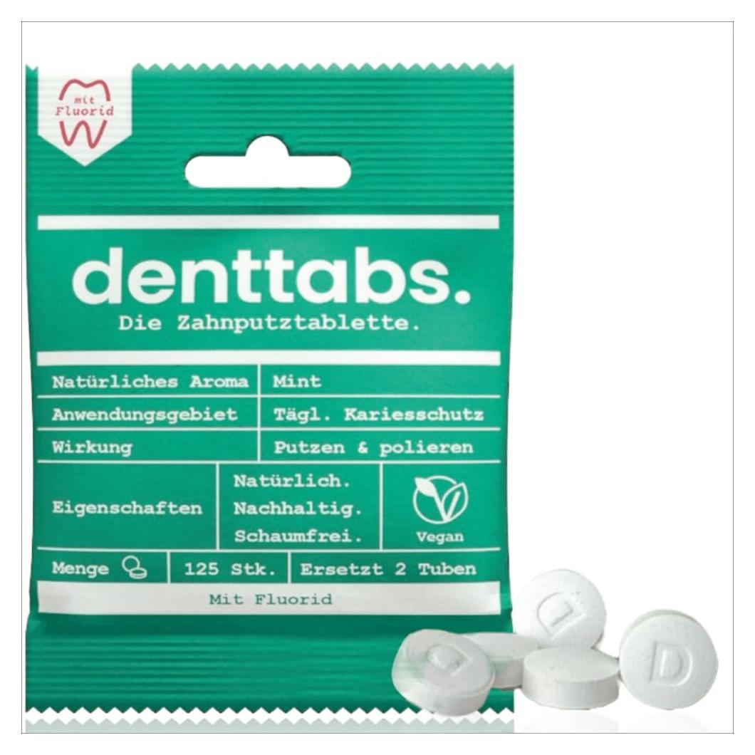 Tabletas Denttabs para Limpieza Dental 125 Unidades