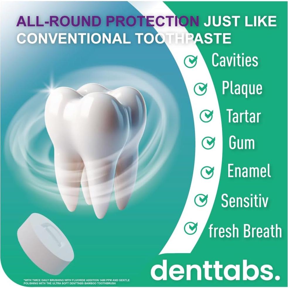 Tabletas Denttabs para Limpieza Dental 125 Unidades