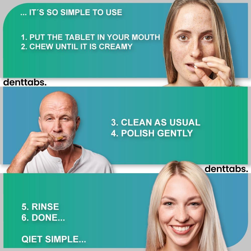 Tabletas Denttabs para Limpieza Dental 125 Unidades