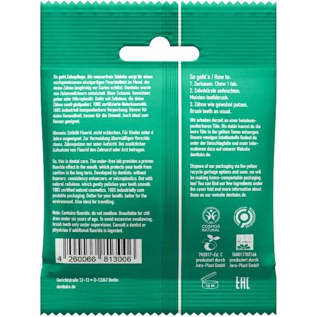 Tabletas Denttabs para Limpieza Dental 125 Unidades