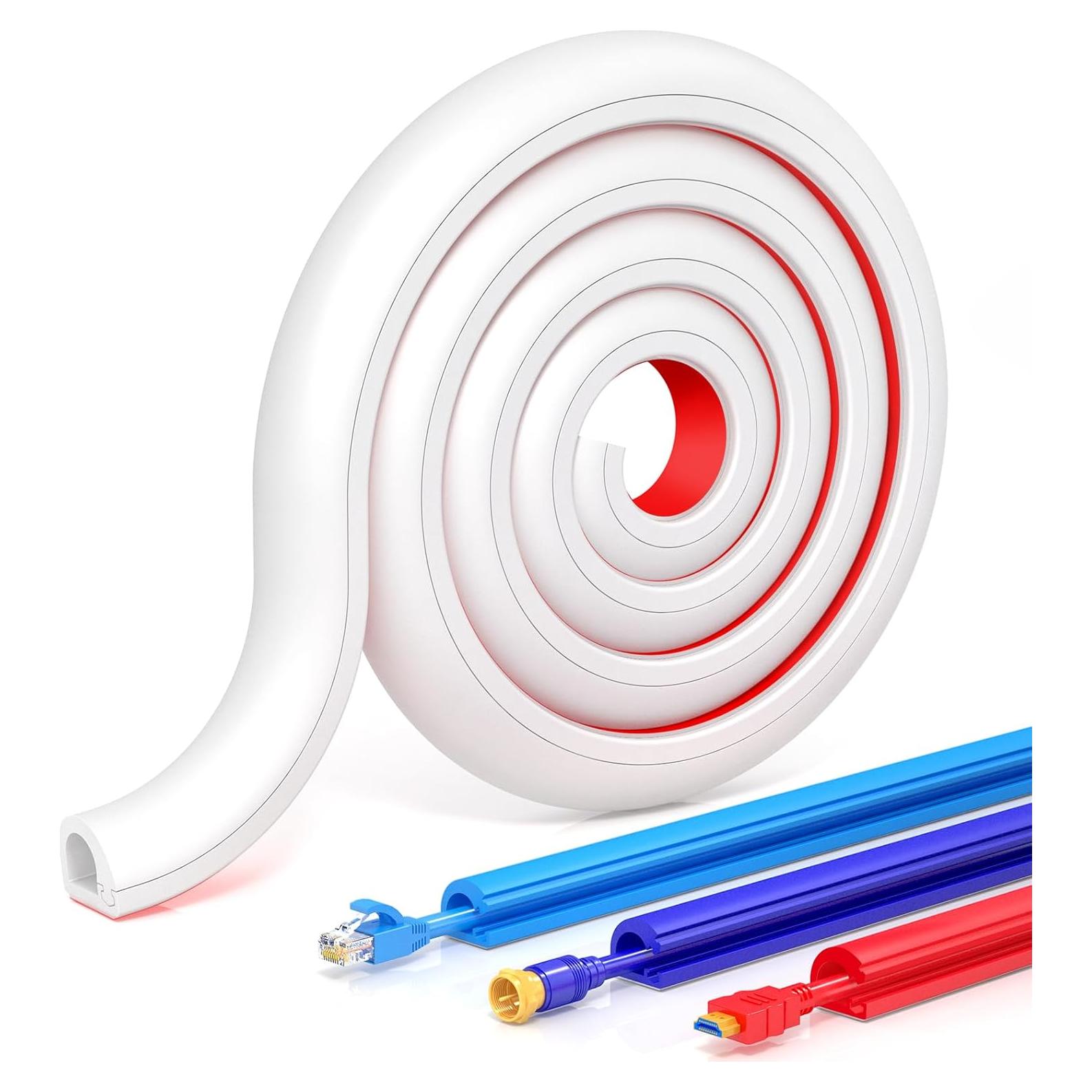 Canaleta Oculta Autoadhesiva 2m para TV y Audio - Blanco