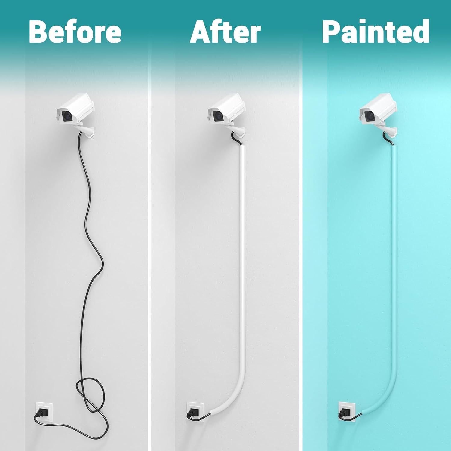 Canaleta Oculta Autoadhesiva 2m para TV y Audio - Blanco