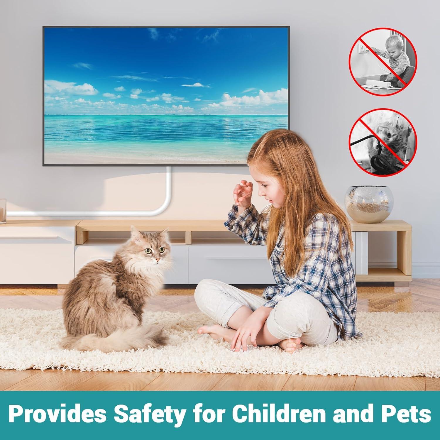 Canaleta Oculta Autoadhesiva 2m para TV y Audio - Blanco