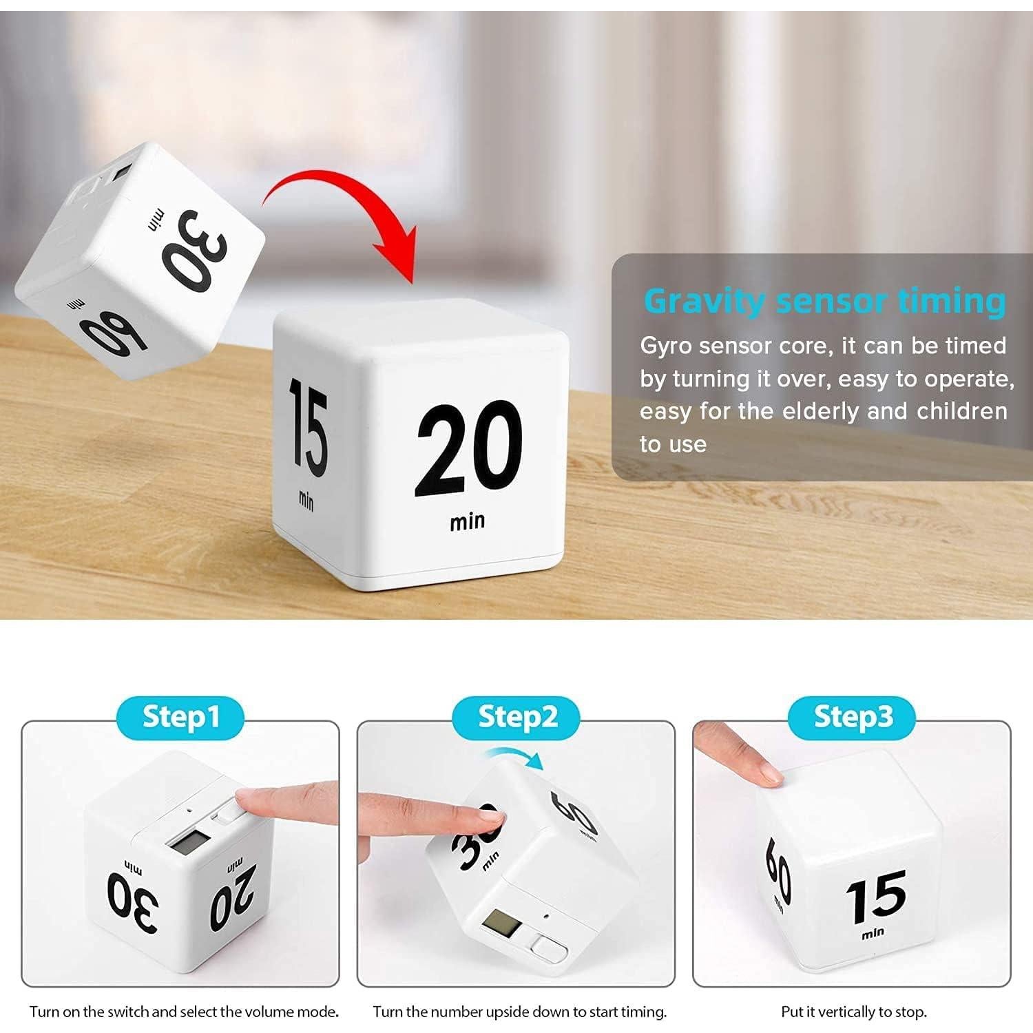 Temporizador Cubo Digital JOYIT 2 Pcs - 6.6 cm, 8 Modos