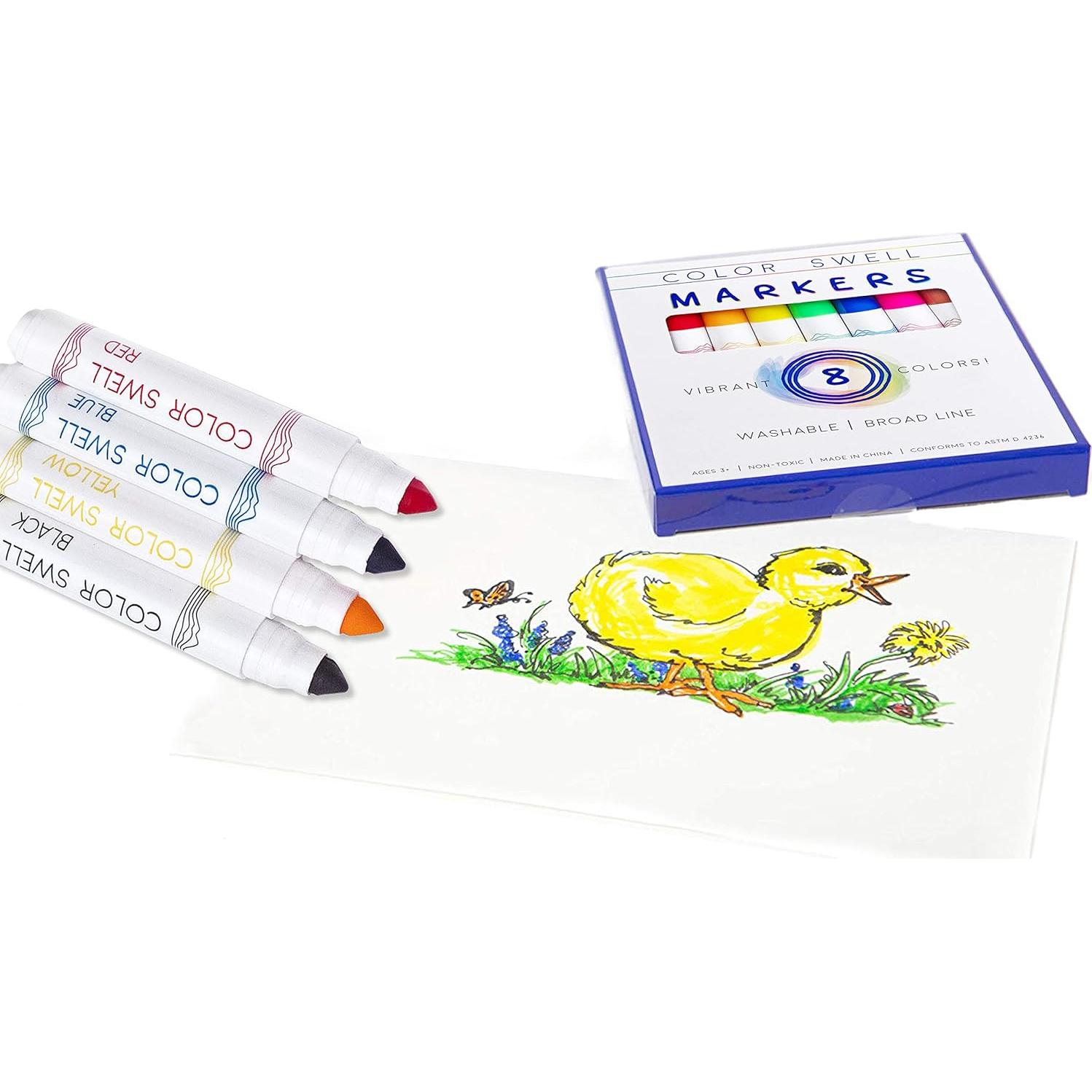 Marcadores Color Swell Paquete 8 Punta Ancha Lavables