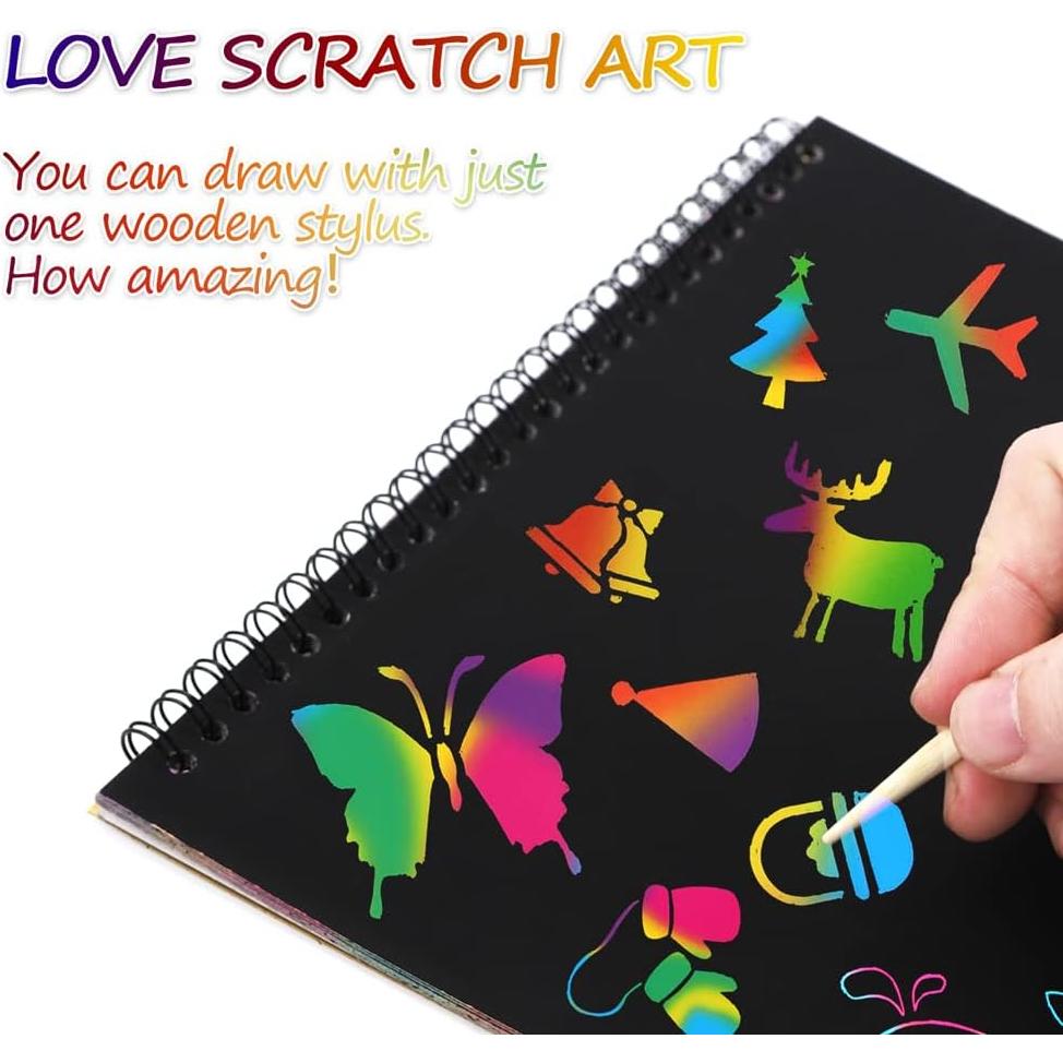 Libros de Arte para Rascar I&Art Arcoíris 2 Piezas 25.9x19.1cm