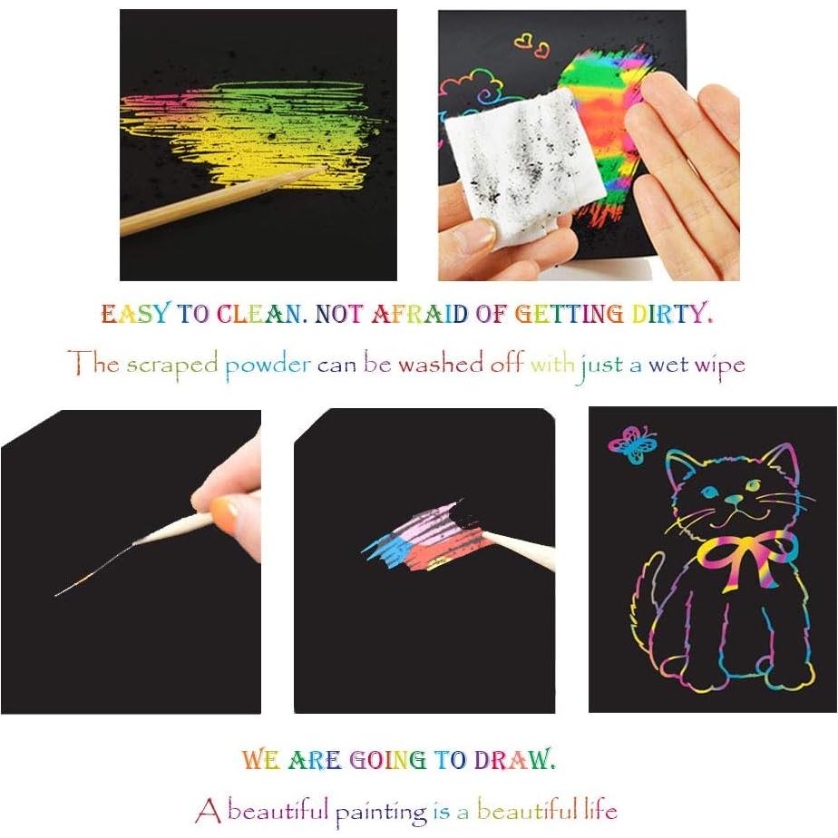 Libros de Arte para Rascar I&Art Arcoíris 2 Piezas 25.9x19.1cm