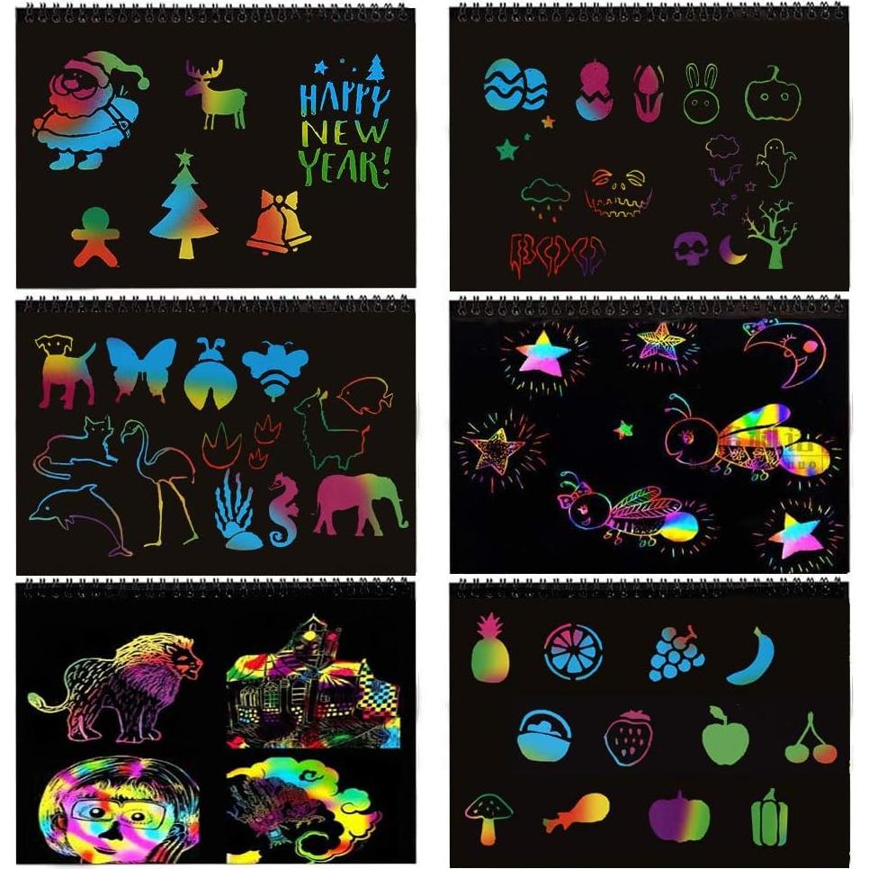 Libros de Arte para Rascar I&Art Arcoíris 2 Piezas 25.9x19.1cm