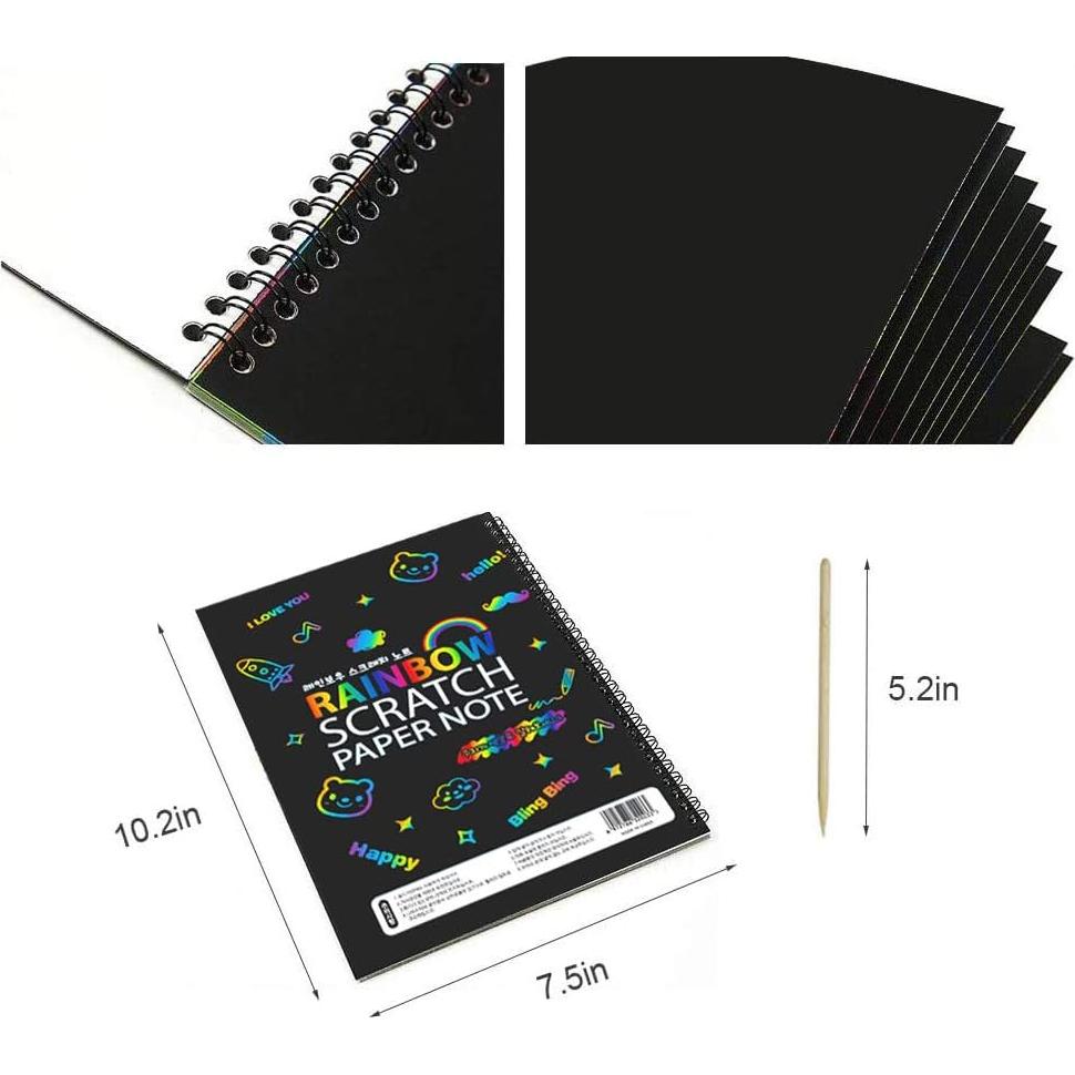 Libros de Arte para Rascar I&Art Arcoíris 2 Piezas 25.9x19.1cm