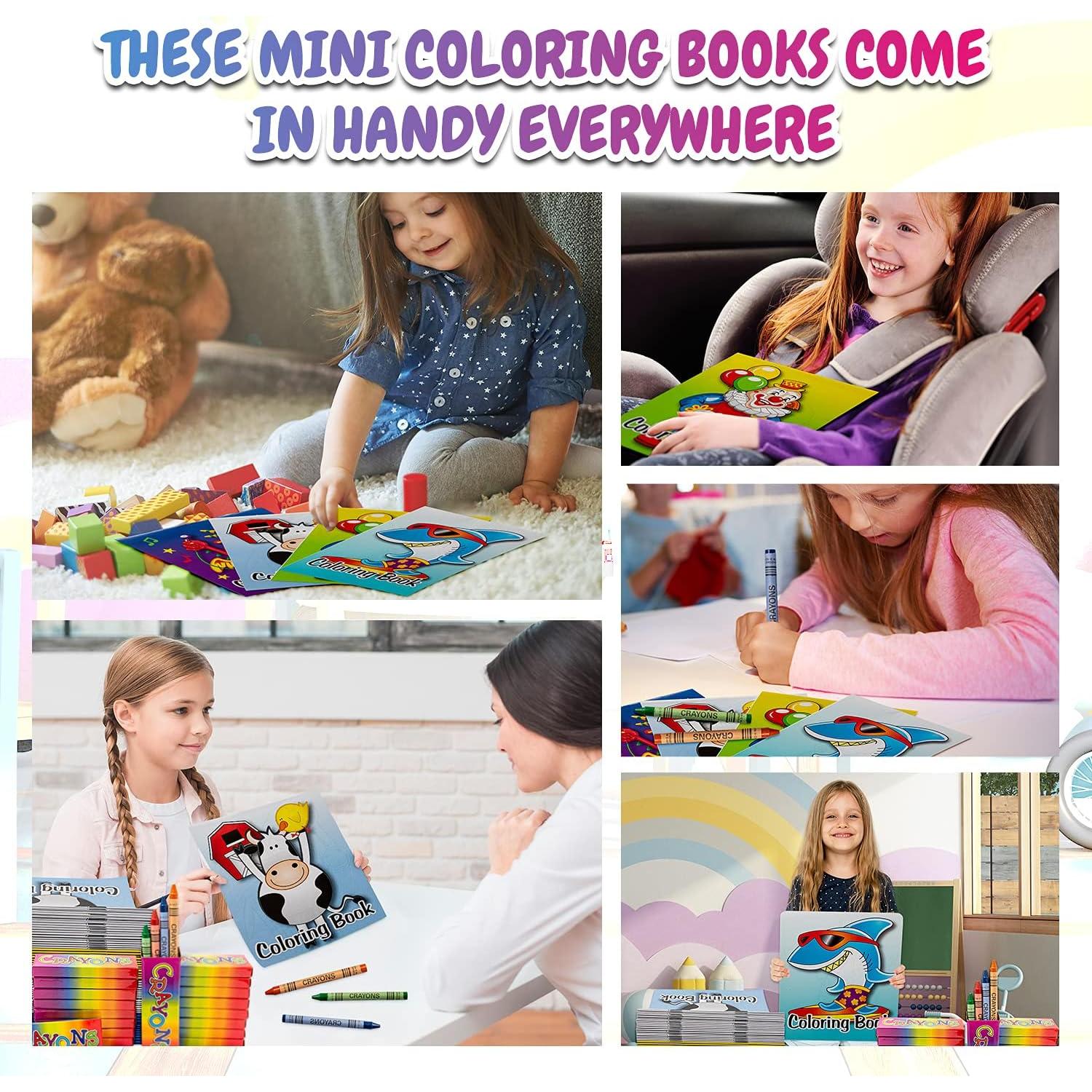 Libros para Colorear Mini Bottles N Bags 72 Paquete Crayones
