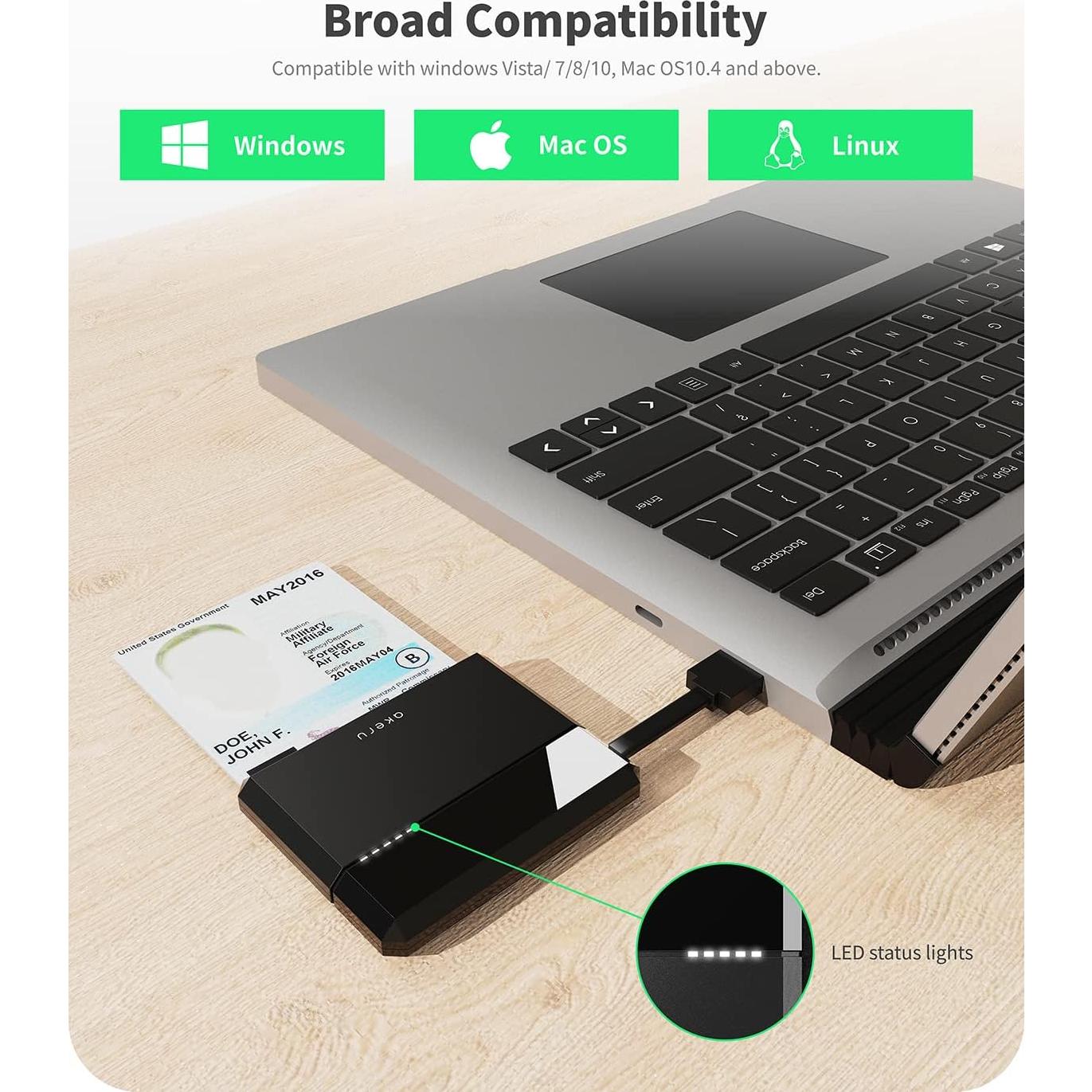 Lector de Tarjeta Inteligente CAC AKERU EAO-10 USB Compacto