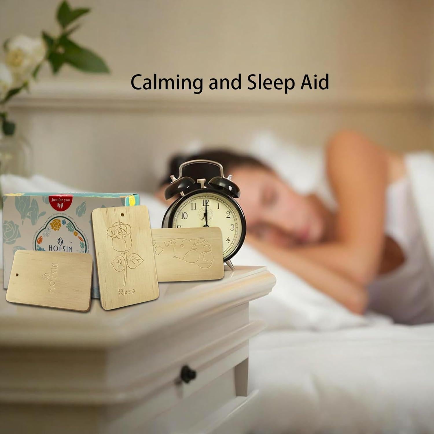 Tarjetas de Fragancia de Madera HOFSIN 12 Pcs Rosa