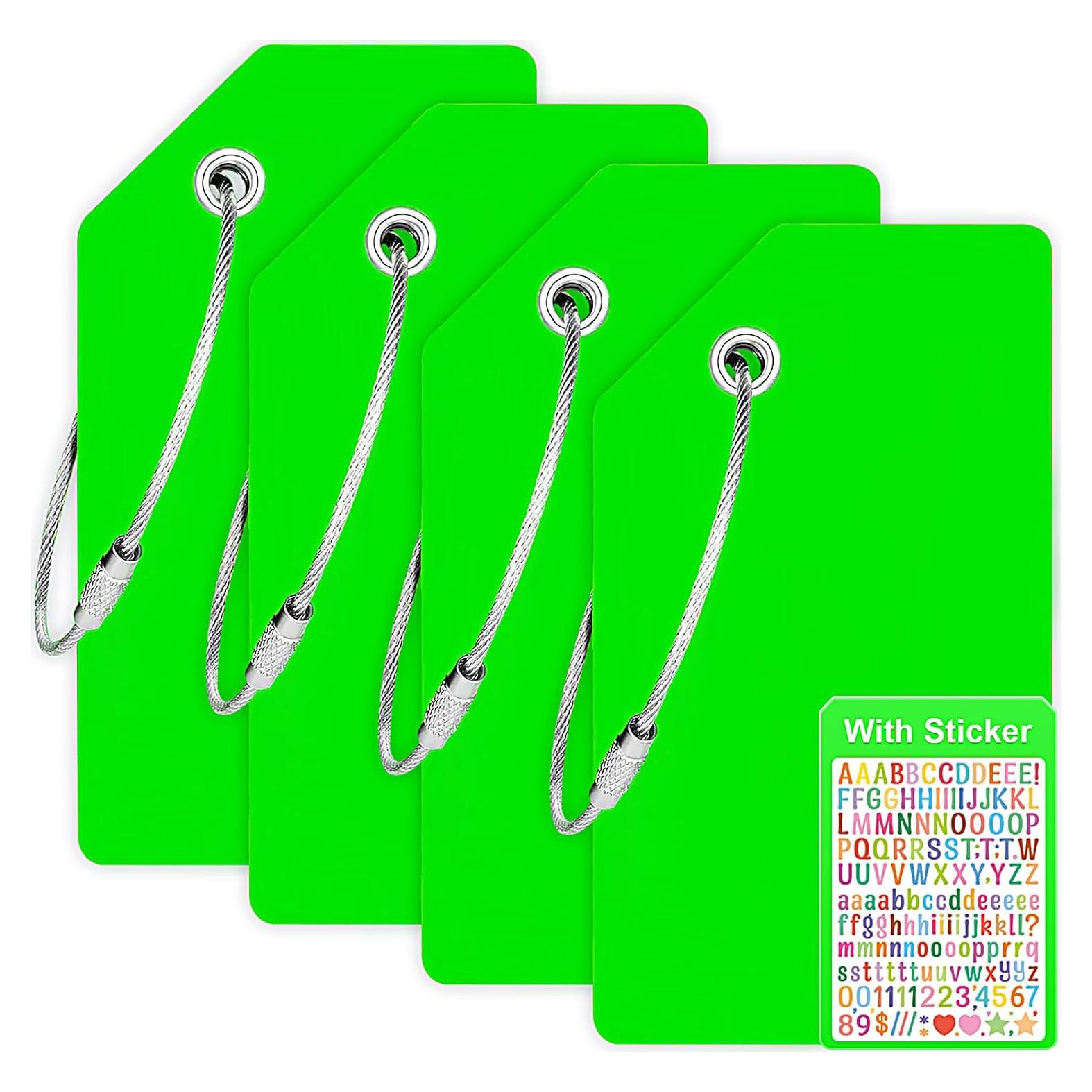 Etiquetas de Equipaje Vavious Silicona Verde 4 Piezas