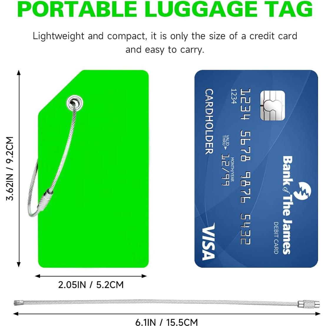 Etiquetas de Equipaje Vavious Silicona Verde 4 Piezas