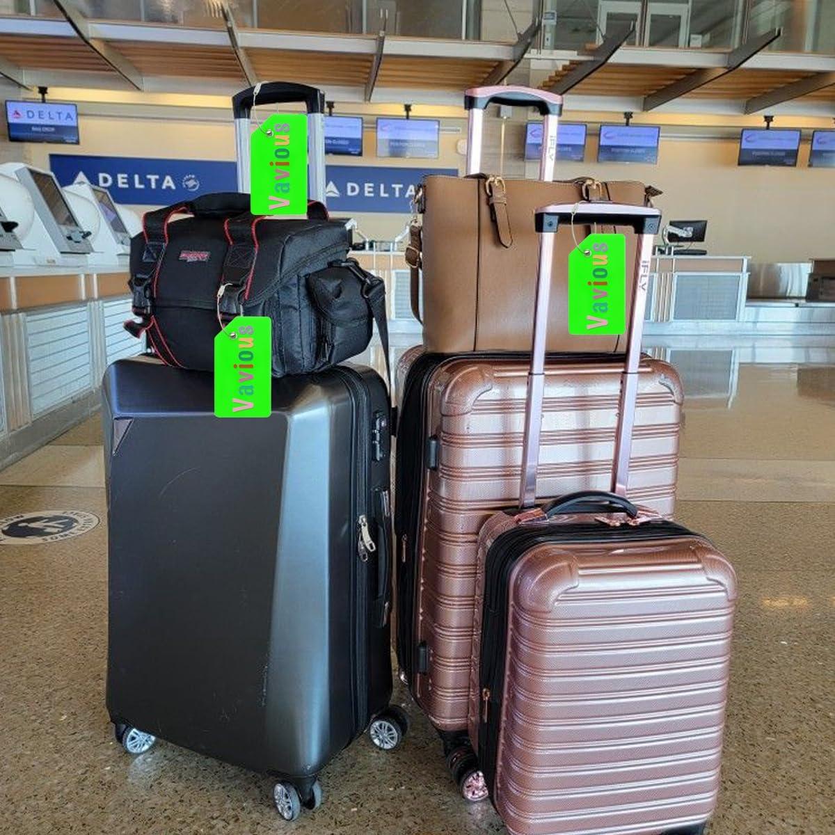 Etiquetas de Equipaje Vavious Silicona Verde 4 Piezas