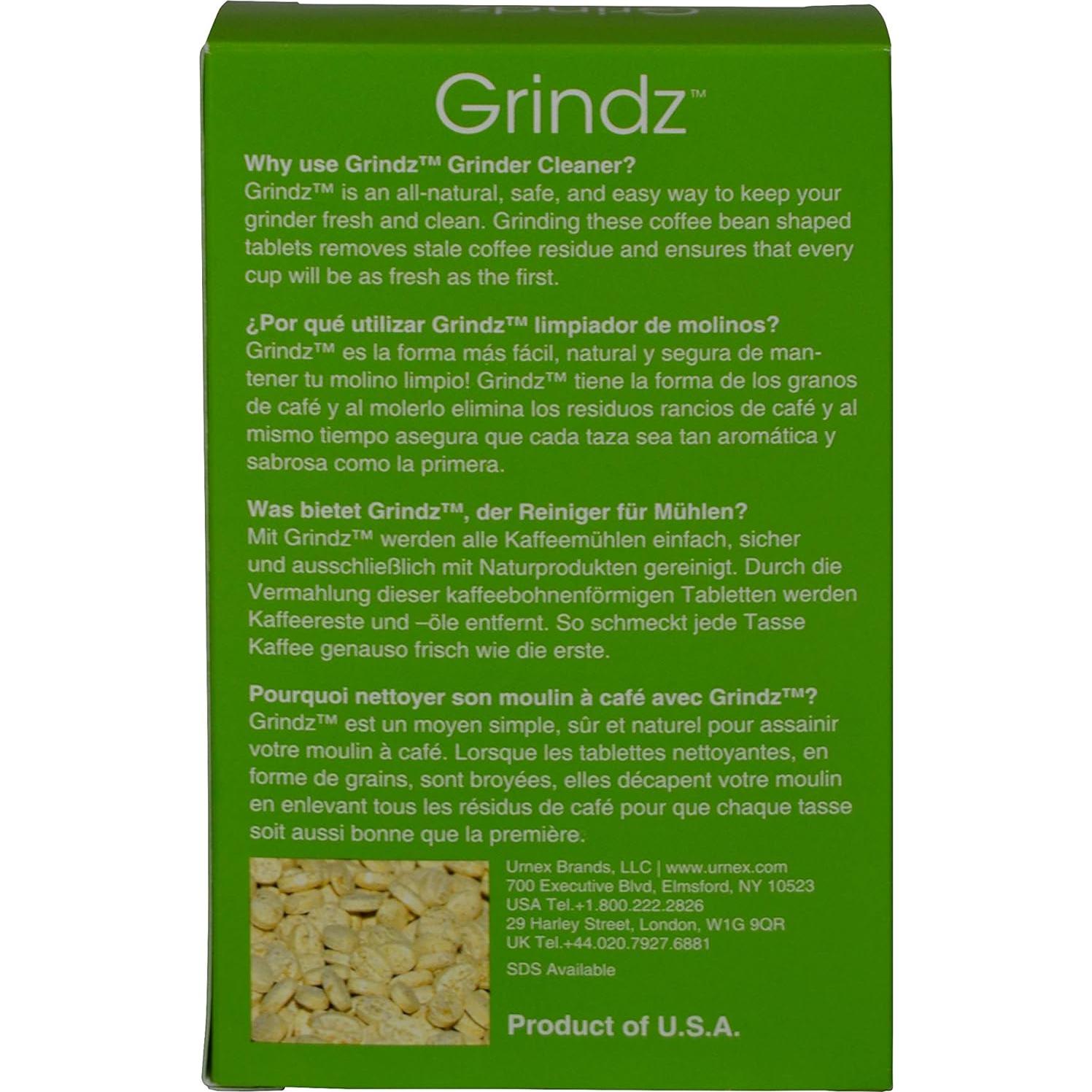 Tabletas de limpieza Urnex Grindz para molinillos de café - 3 paquetes
