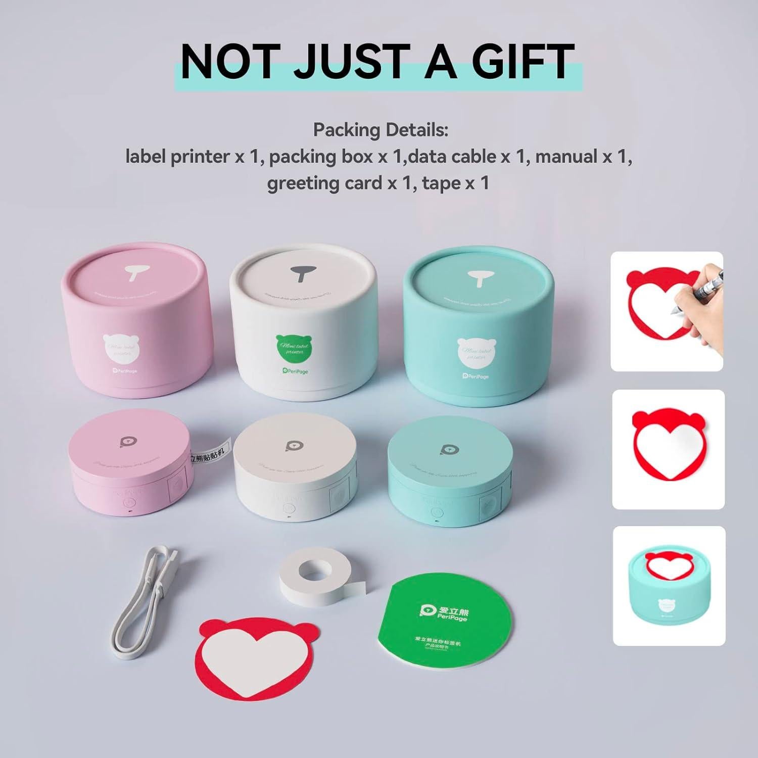 Impresora de Etiquetas Portátil PeriPage L1 Rosa - Bluetooth, Sin Tinta