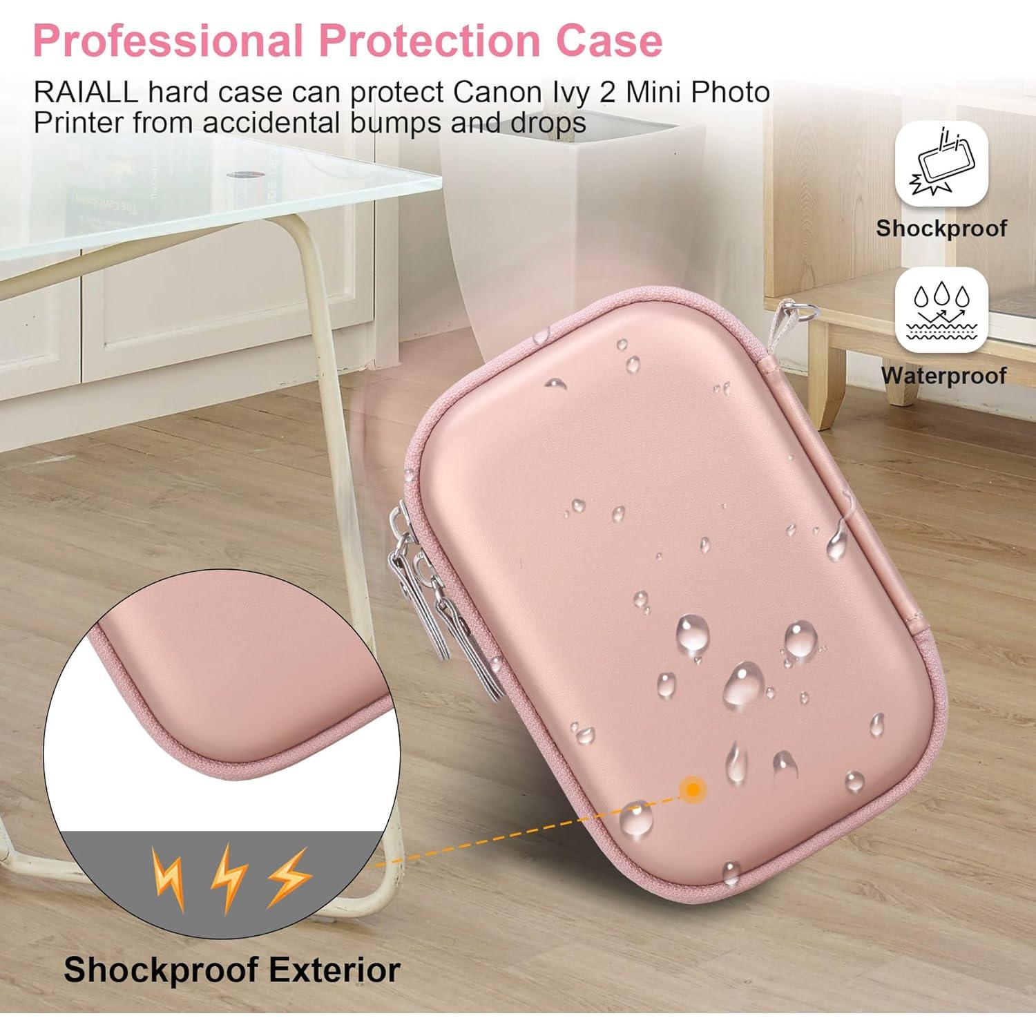 Funda Dura RAIALL para Impresora Canon Ivy 2 - Oro Rosa