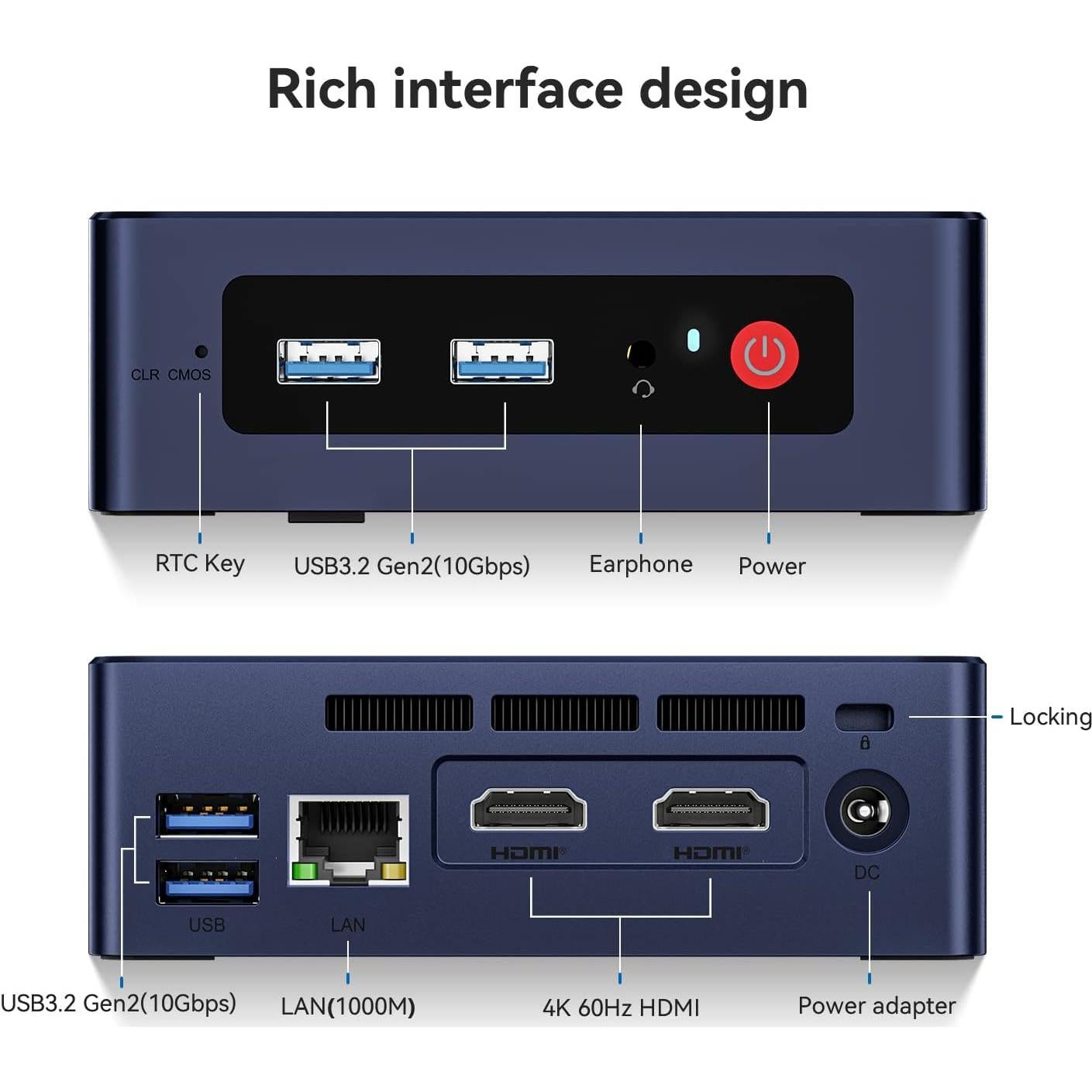 Beelink Mini PC S12, Intel 12ª Gen N95, 8GB RAM, 256GB SSD