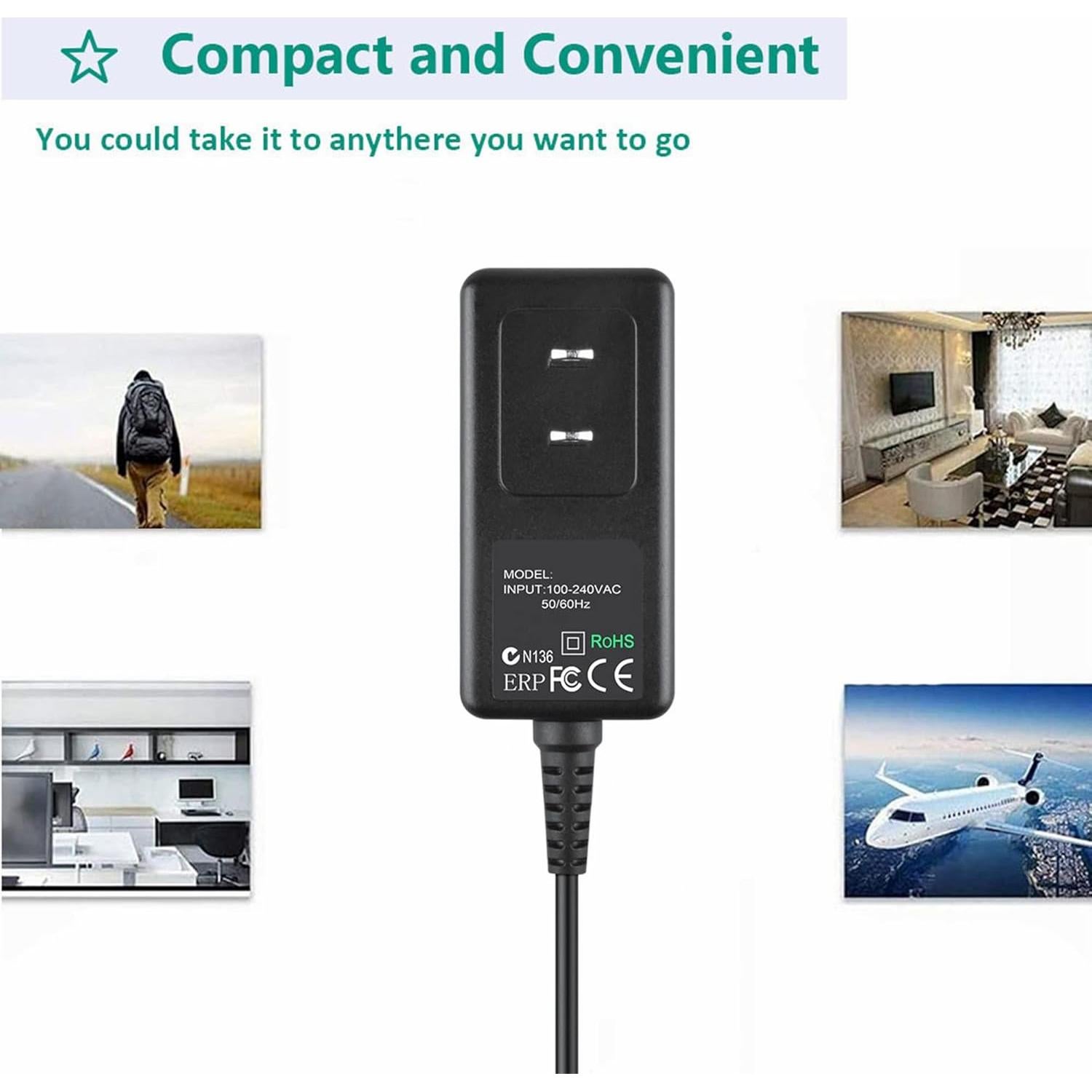 Adaptador AC DC J-ZMQER para Proyector Pyle PRJAND820