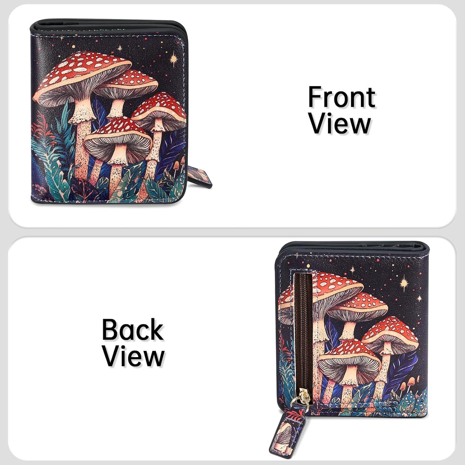 Billetera Compacta Mujer Toughergun Cuero RFID Bifold 10.67x9.14cm