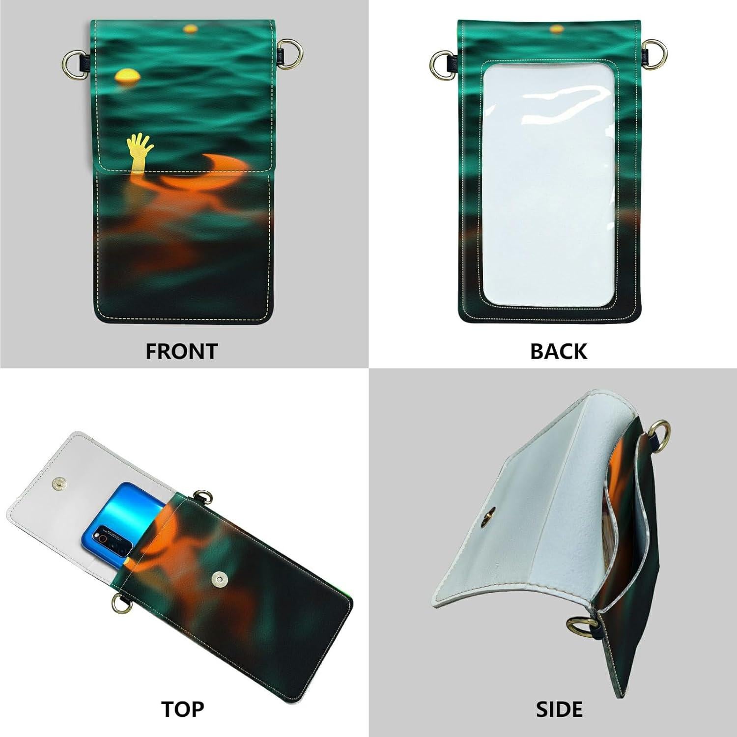 Bolso Cruzado Drowning Moon para Teléfono Celular 19.5x11cm