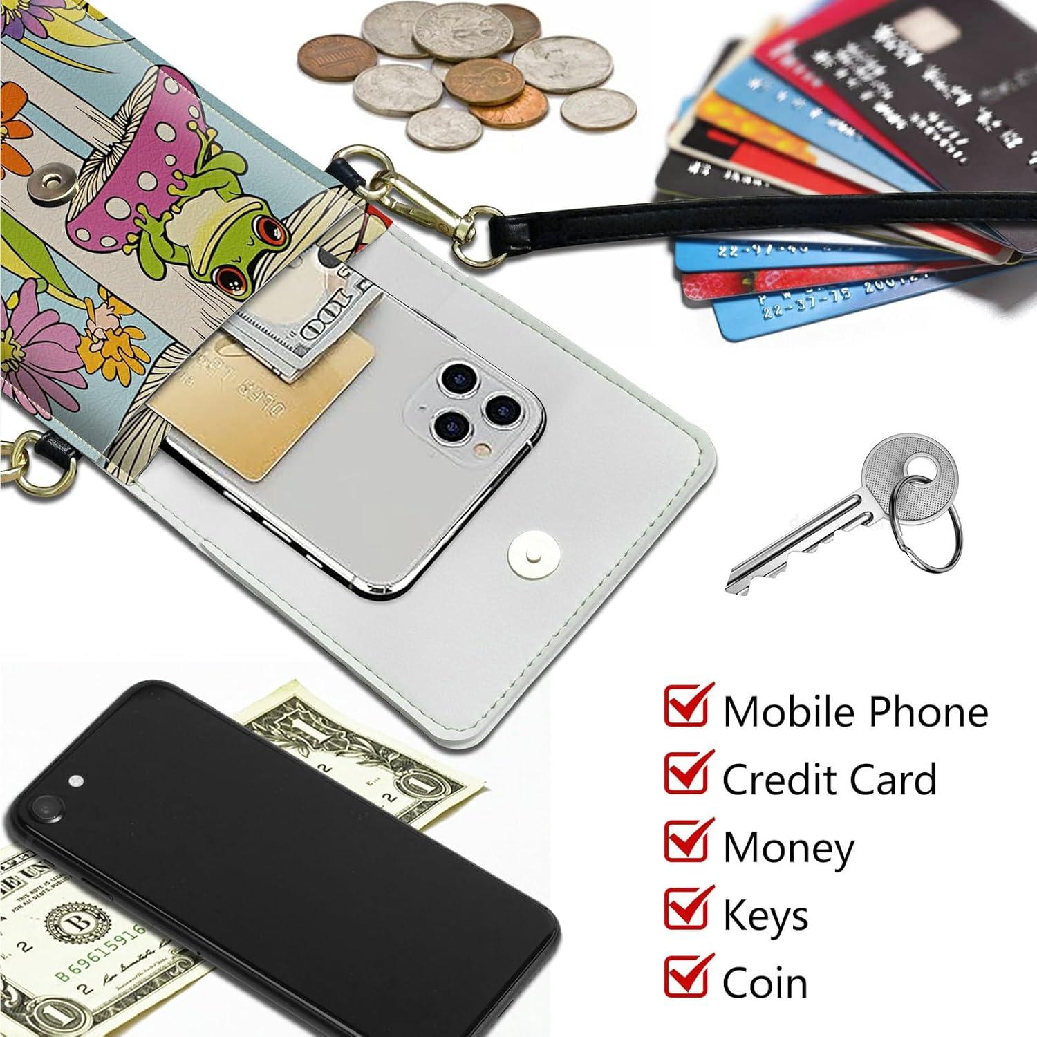 Bolso Cruzado Pequeño SROJDHFJB para Teléfono 19.5x11cm Ranas y Hongos