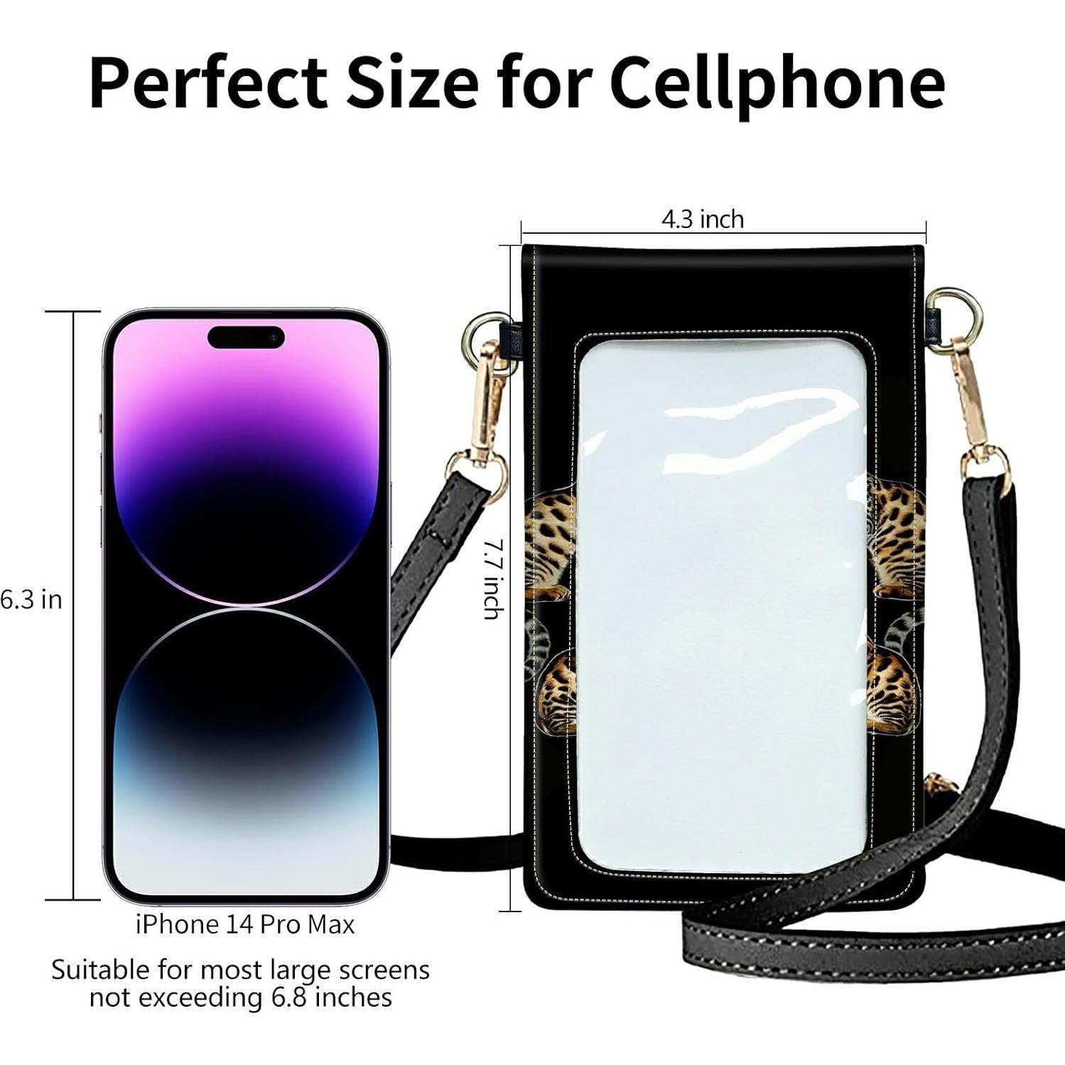 Bolso Cruzado Pequeño SROJDHFJB Corazón de Gato para Teléfono