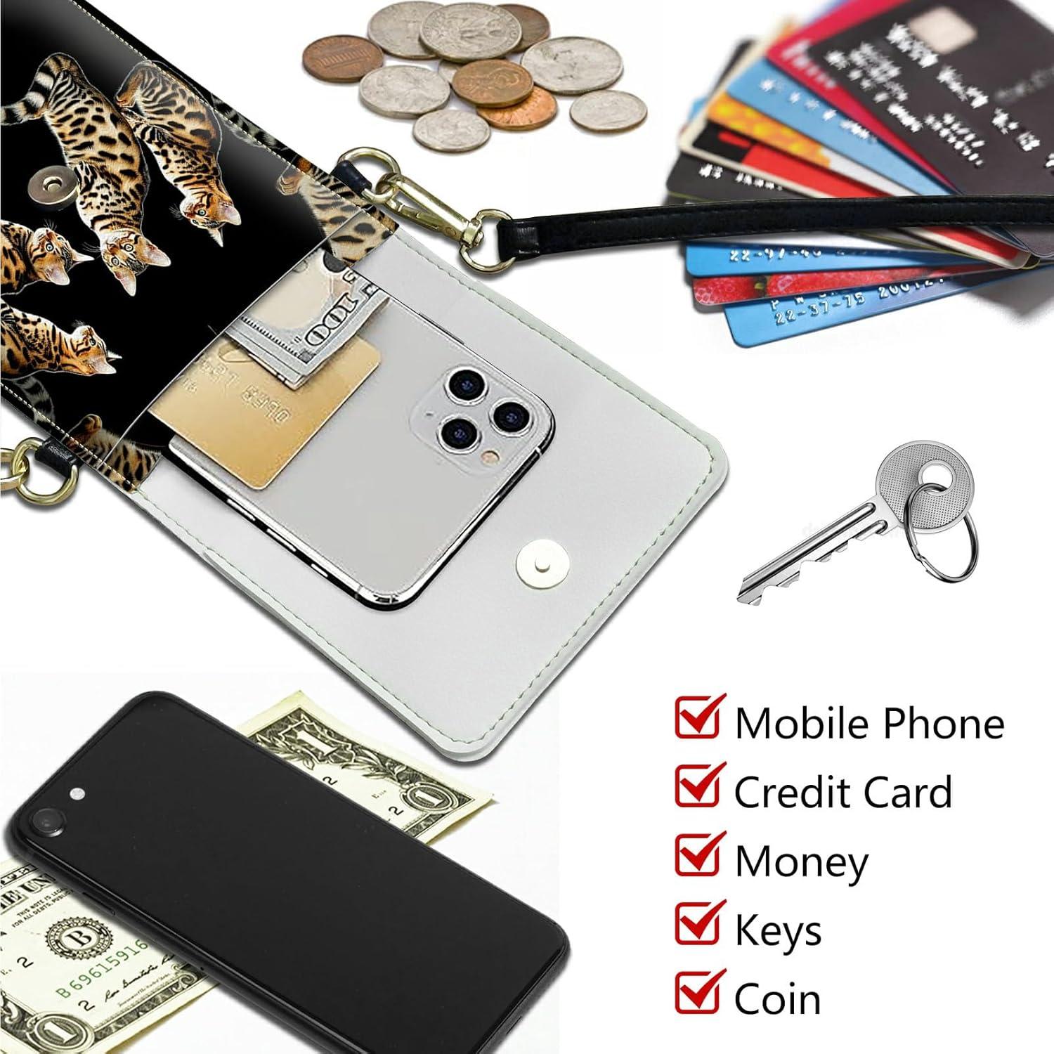 Bolso Cruzado Pequeño SROJDHFJB Corazón de Gato para Teléfono