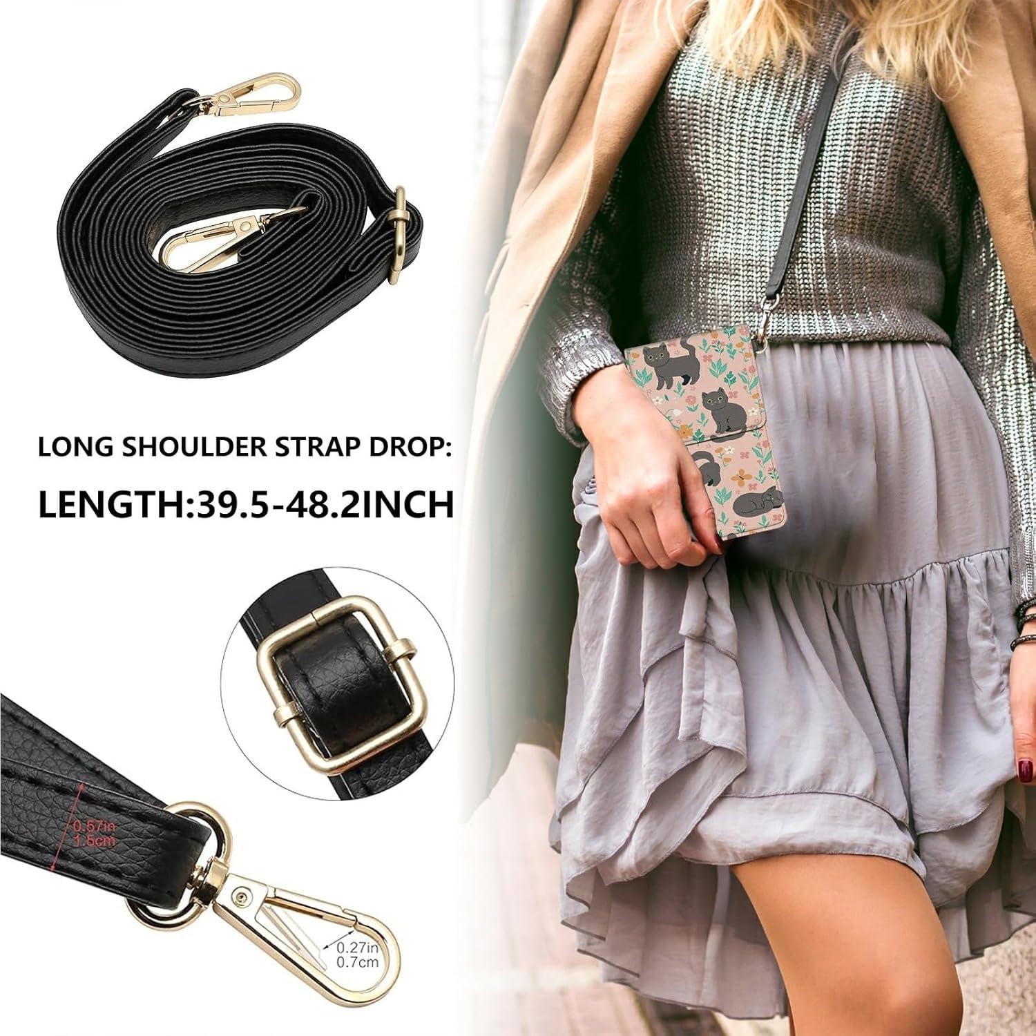 Bolso Cruzado Pequeño SROJDHFJB Gato Flor para Teléfono