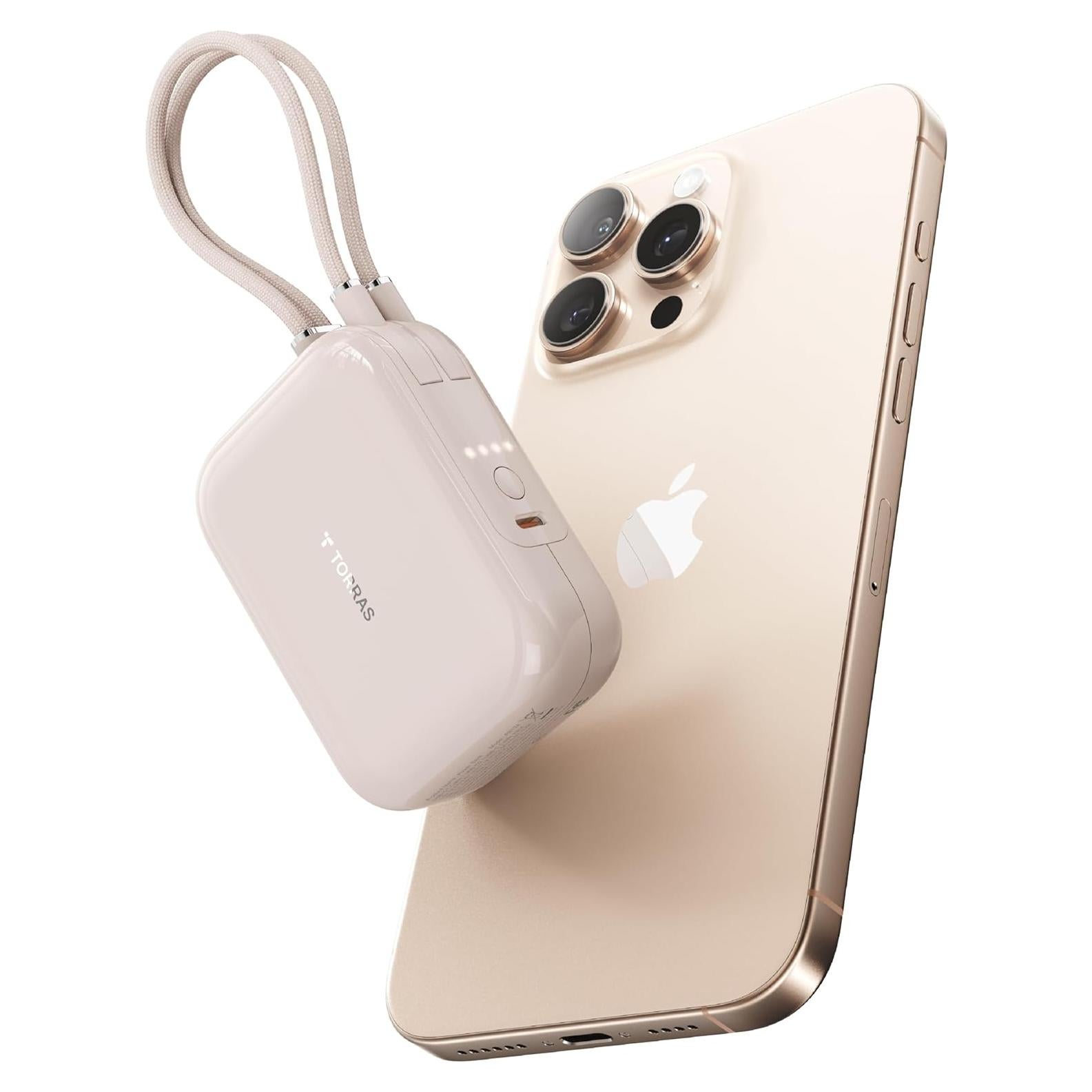 Power Bank TORRAS 10000mAh 45W USB-C Carga Rápida Oro