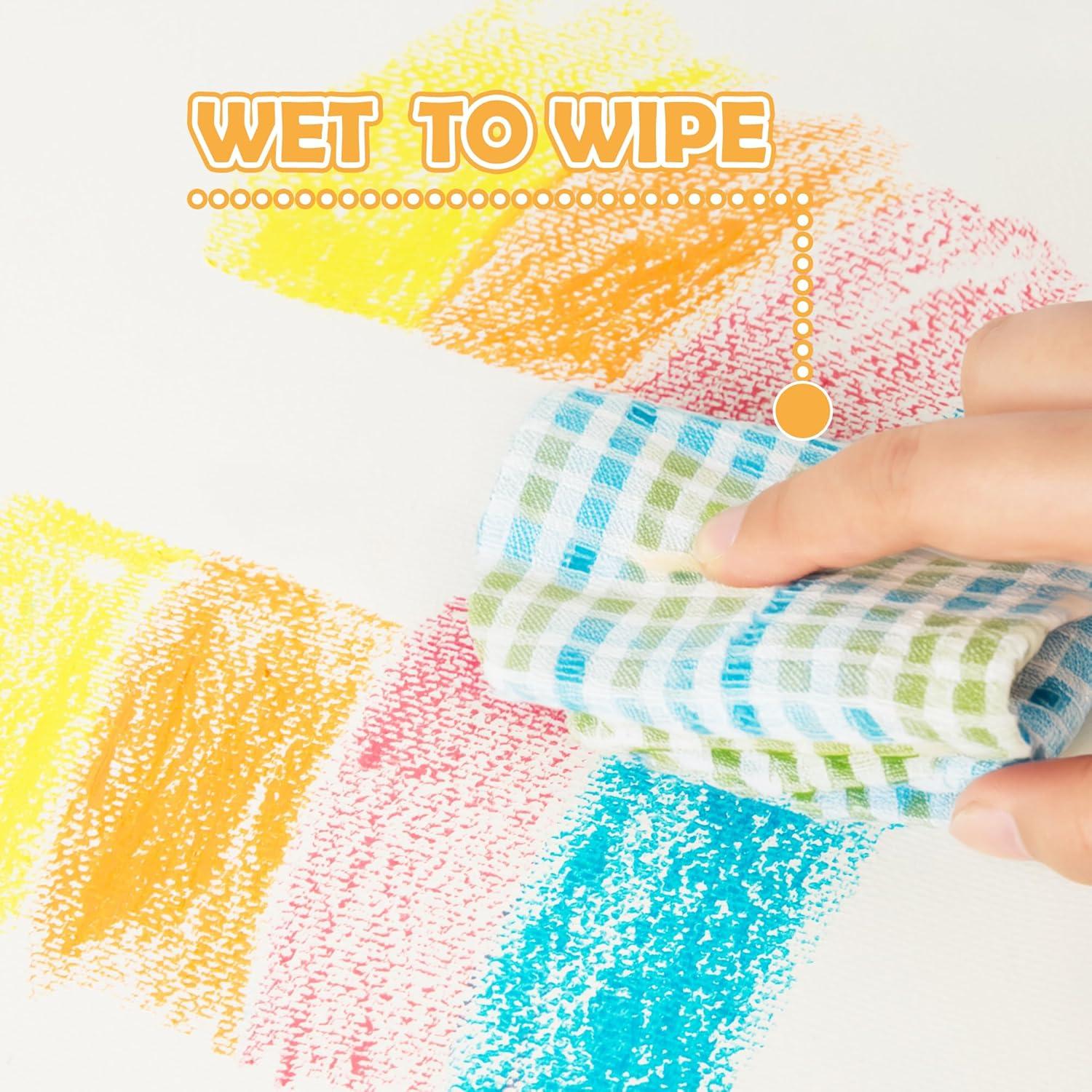 Tiza Sin Polvo LVYOALIN 12 Colores Lavables para Niños