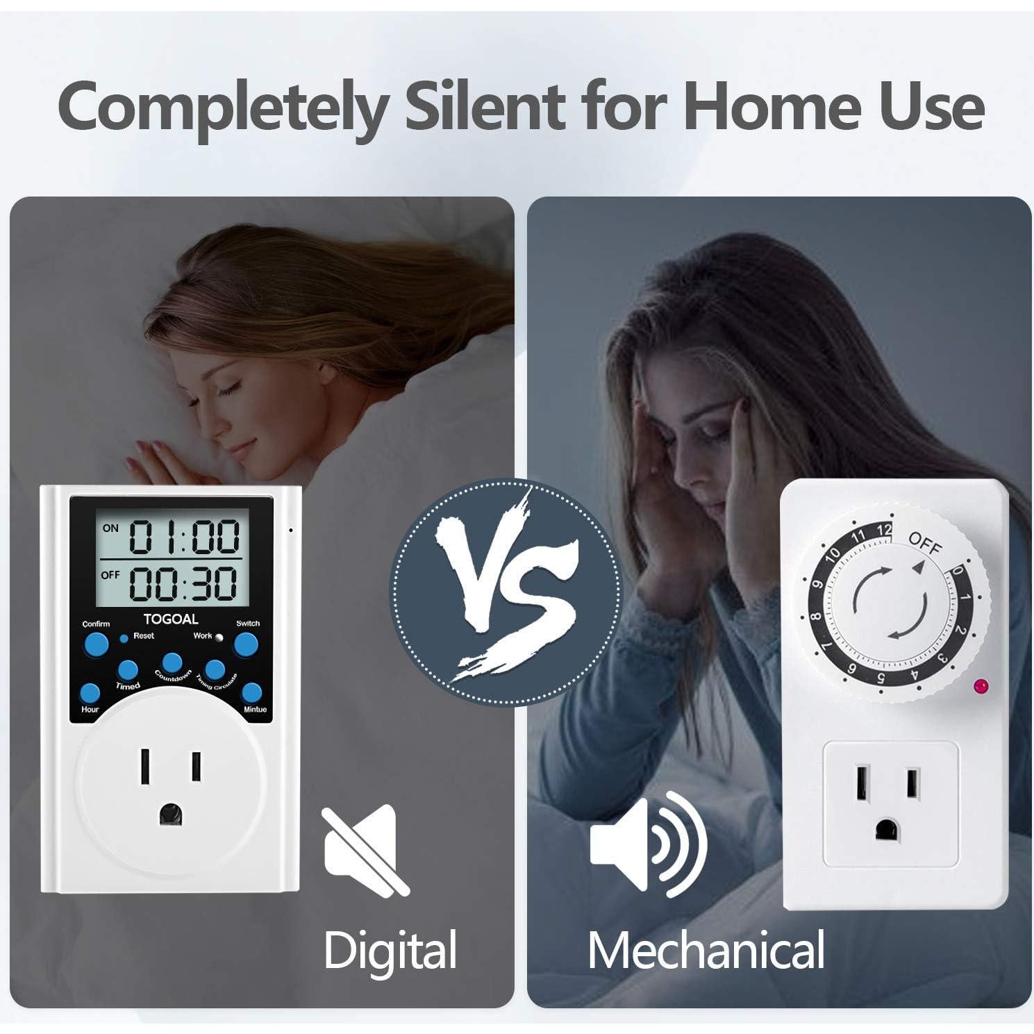 Temporizador Digital TOGOAL T319 con 3 Programas Diarios 1800W