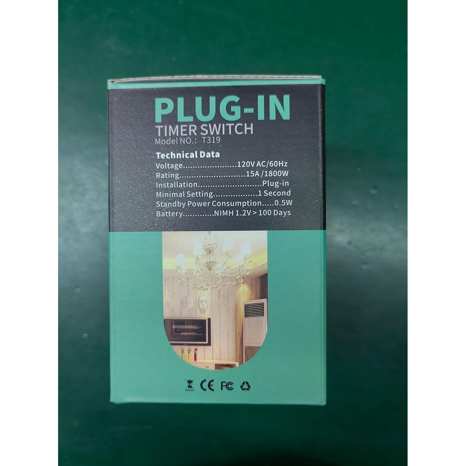 Temporizador Digital TOGOAL T319 con 3 Programas Diarios 1800W