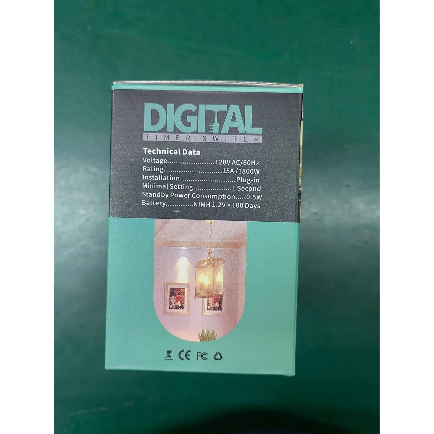 Temporizador Digital TOGOAL T319 con 3 Programas Diarios 1800W