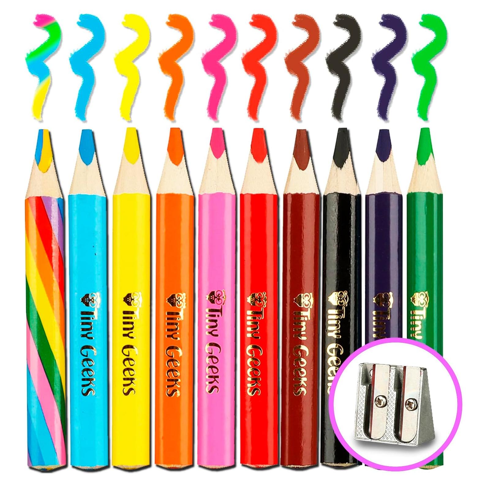 Lápices Jumbo TinyGeeks Triangulares para Niños + Sacapuntas