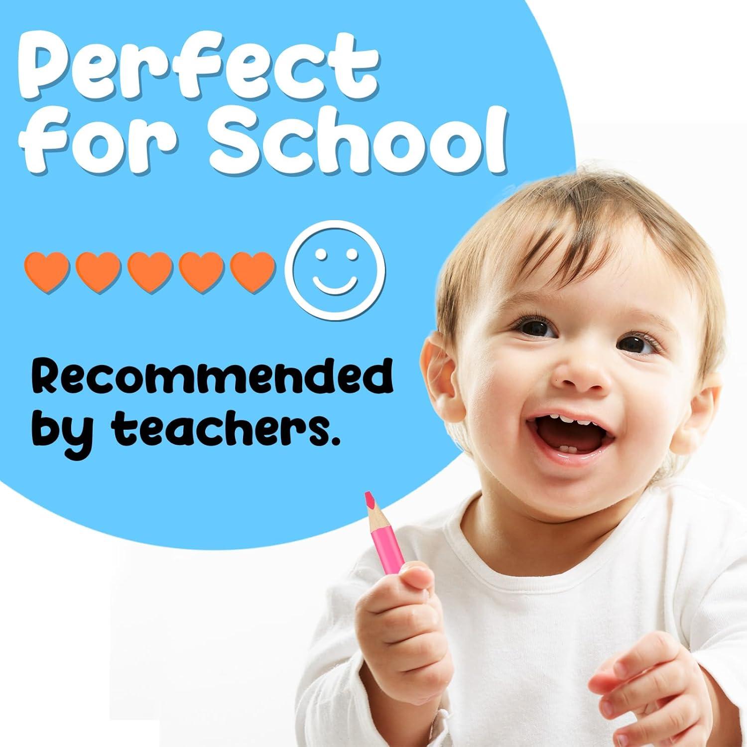 Lápices Jumbo TinyGeeks Triangulares para Niños + Sacapuntas