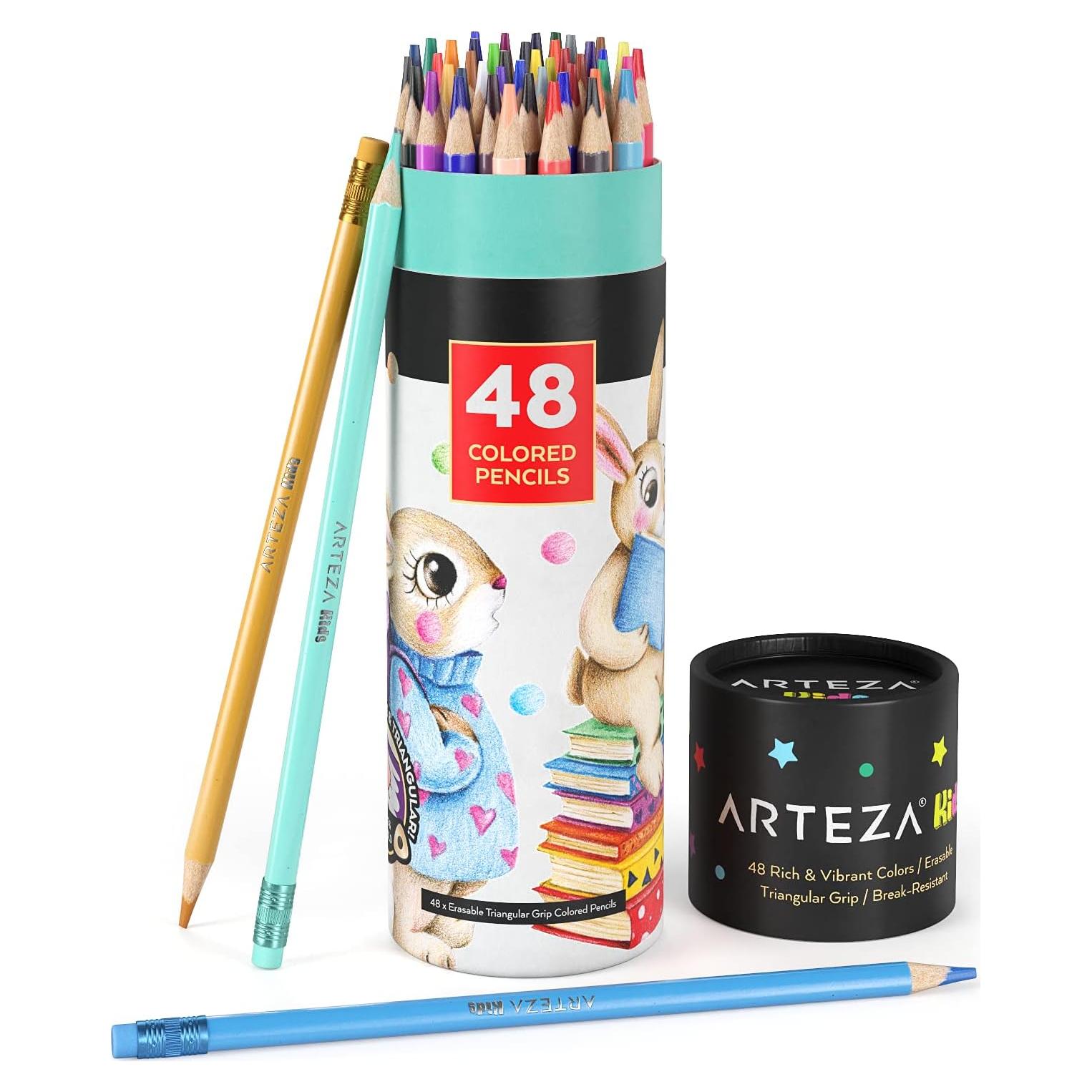 Set de 48 Lápices de Colores Borrables Arteza Kids Triangulares