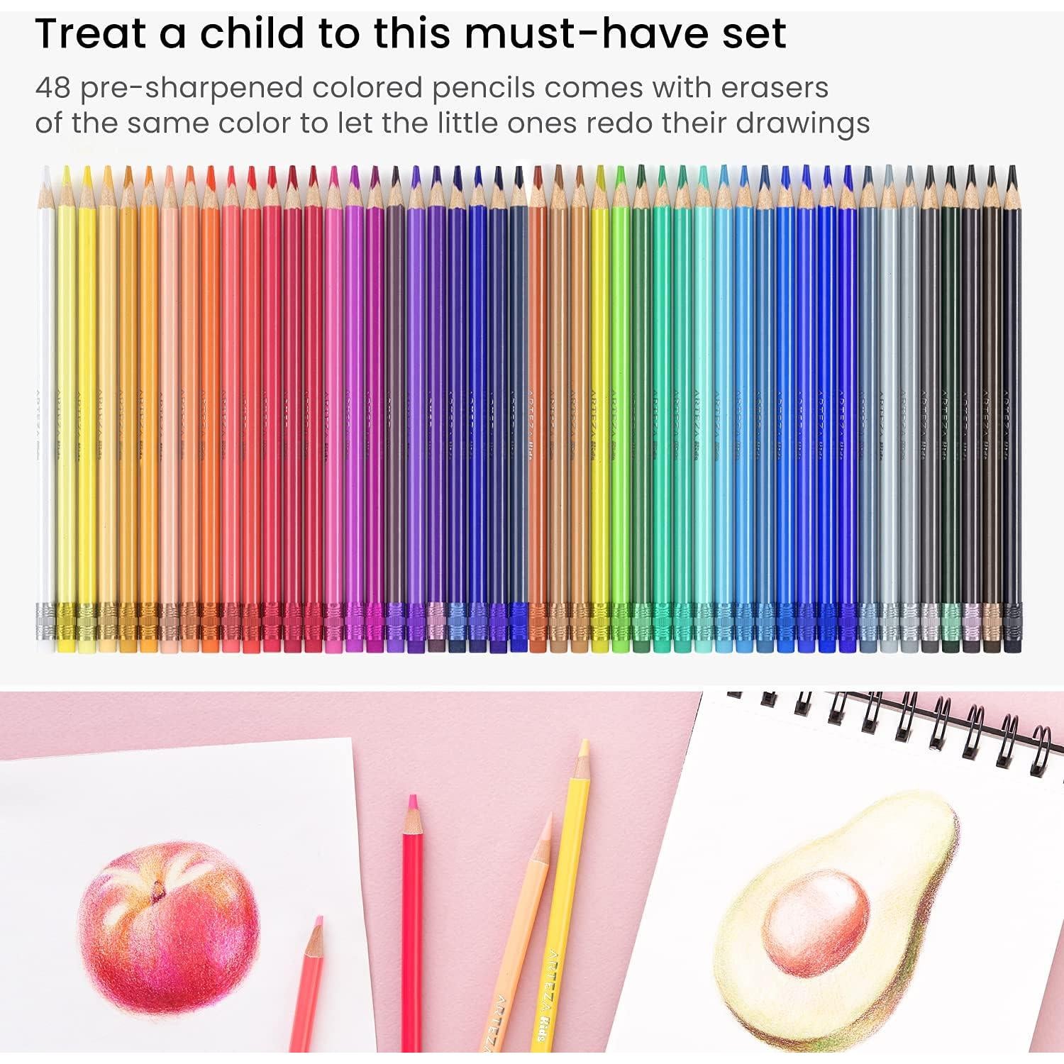 Set de 48 Lápices de Colores Borrables Arteza Kids Triangulares