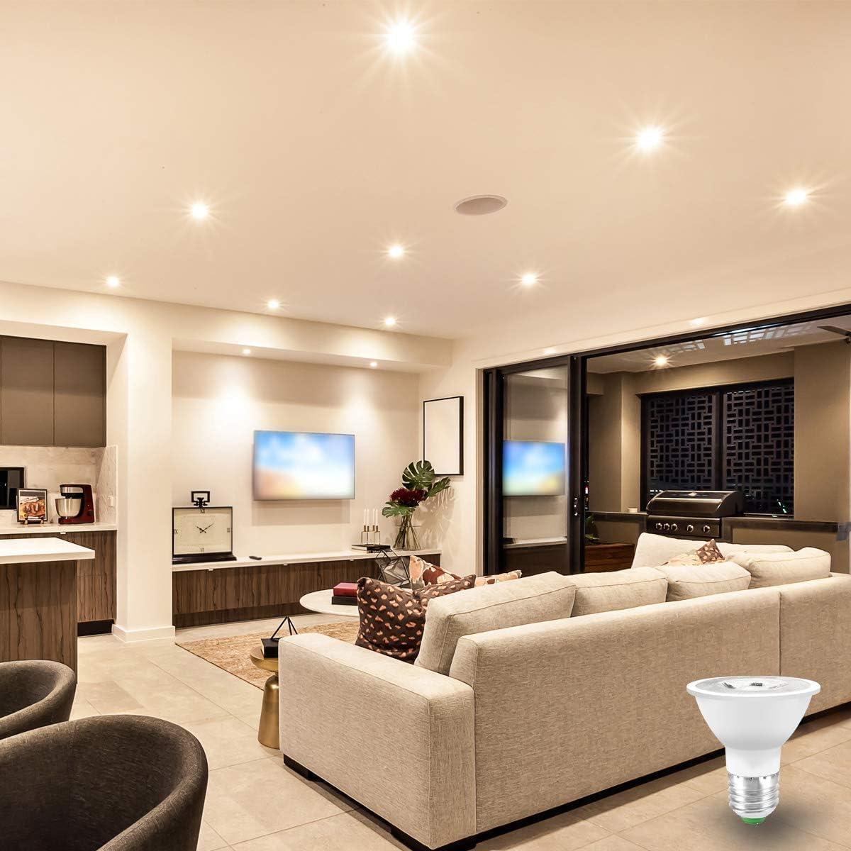 Bombillas LED RGB iLC Par16 5W E26 12 Colores Control Remoto