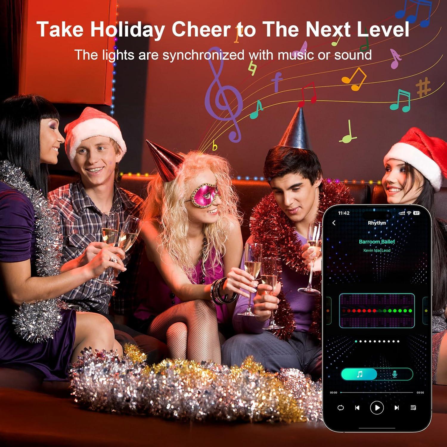 Luces de Cuerda LED 20m Super RGB con Control Remoto y App