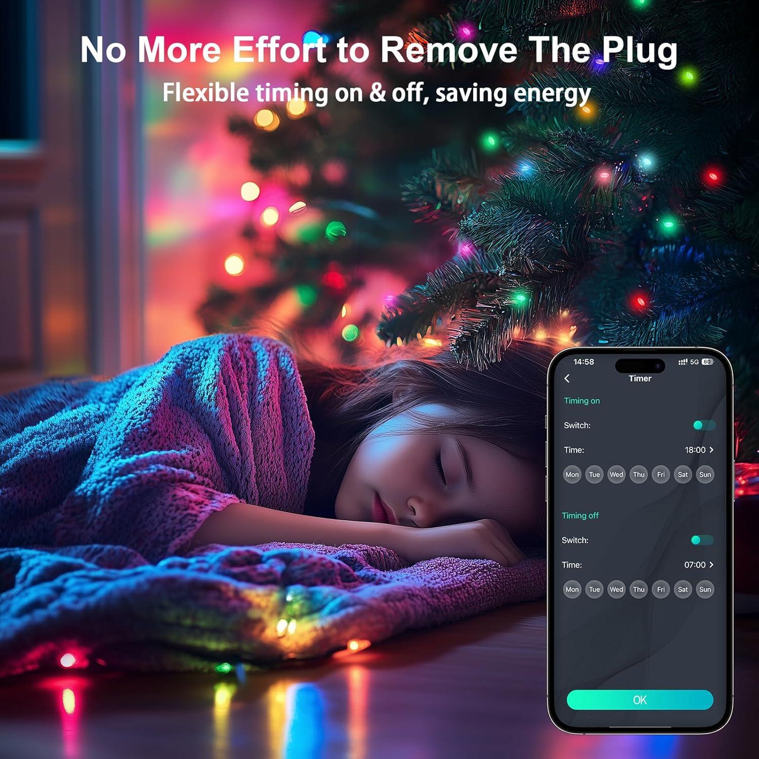 Luces de Cuerda LED 20m Super RGB con Control Remoto y App