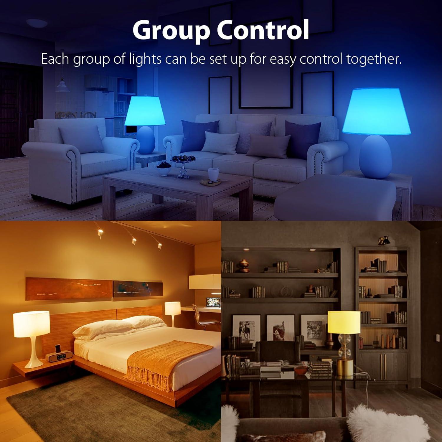 Bombillas LED Inteligentes E26 9W RGB Regulables Paquete 10