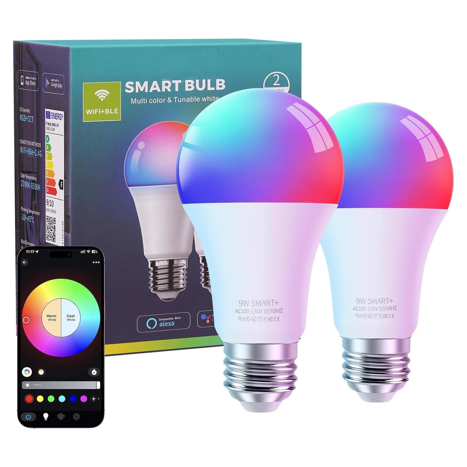 Bombillas LED Inteligentes FRIDEKO HOME RGBTW E26 800LM 2P