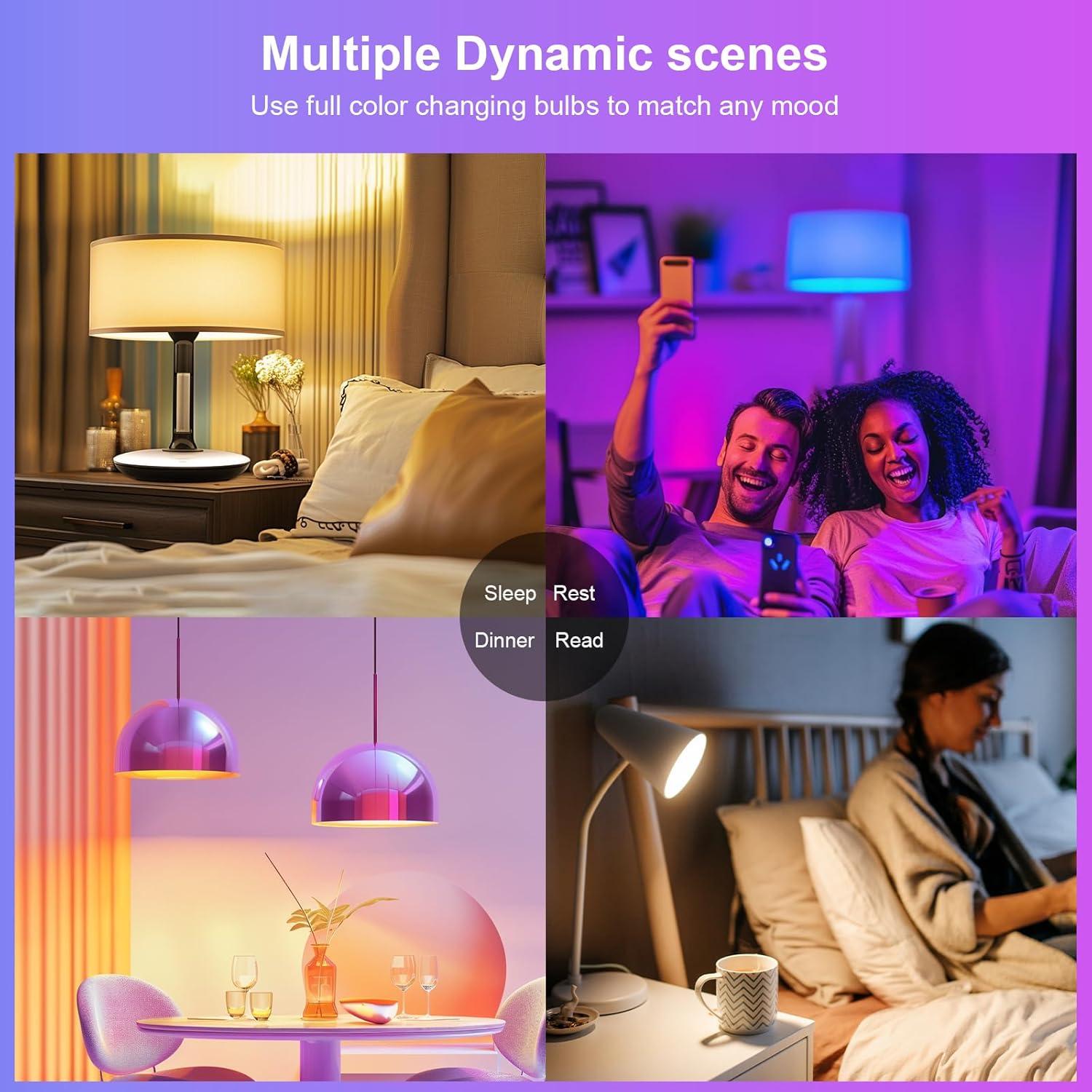 Bombillas LED Inteligentes FRIDEKO HOME RGBTW E26 800LM 2P